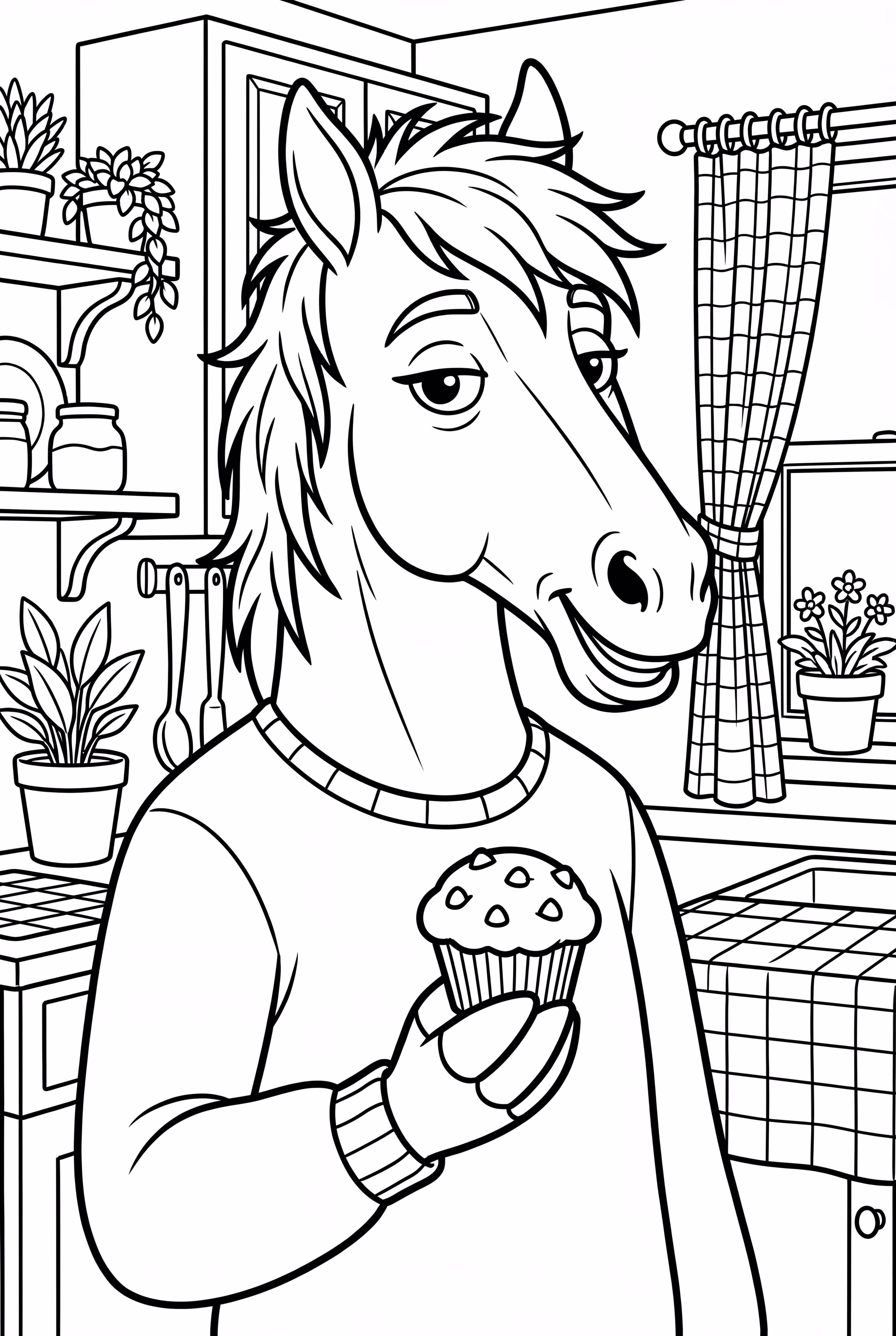 Bojack Horseman Eating A Muffin