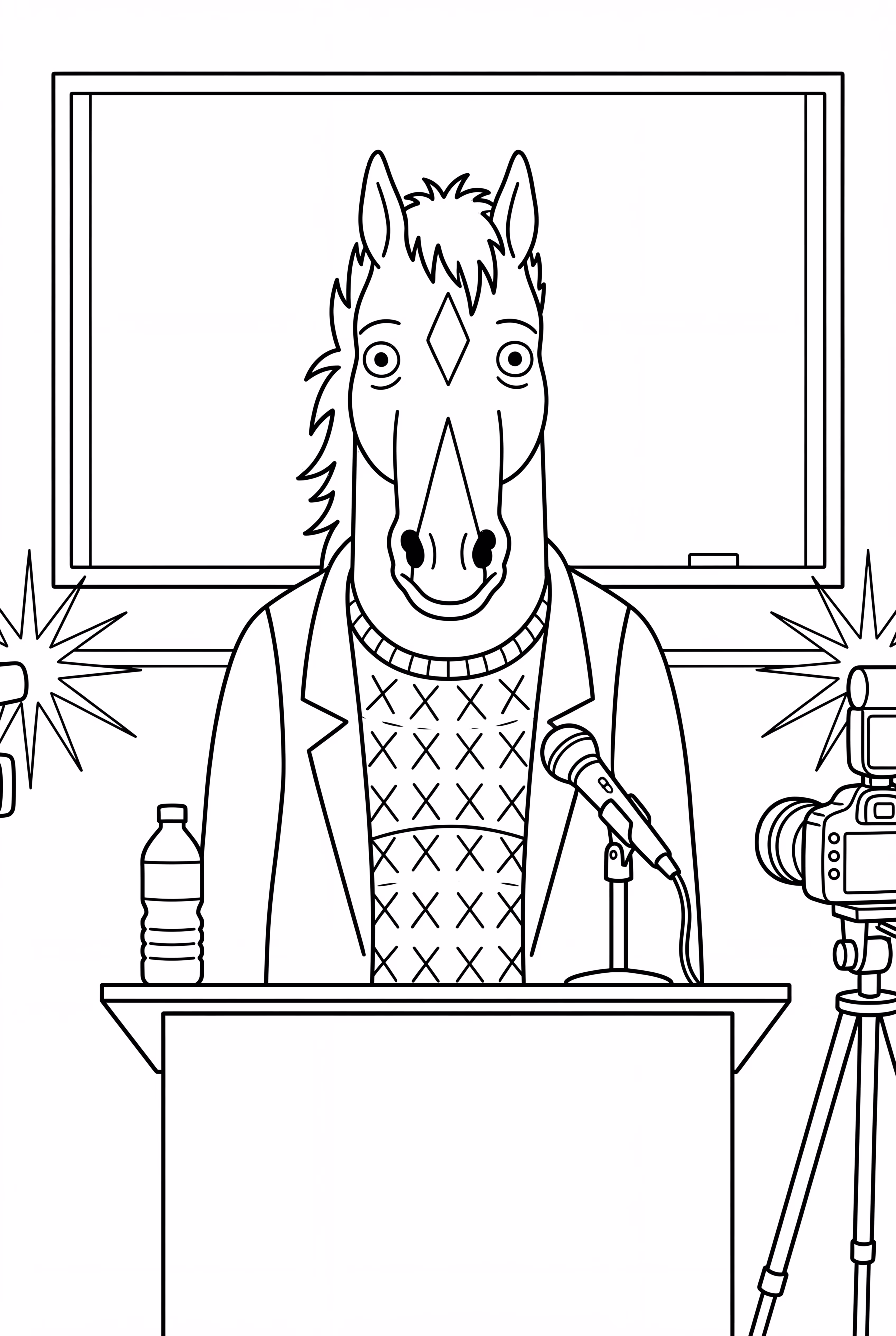 Bojack Horseman gibt eine Pressekonferenz