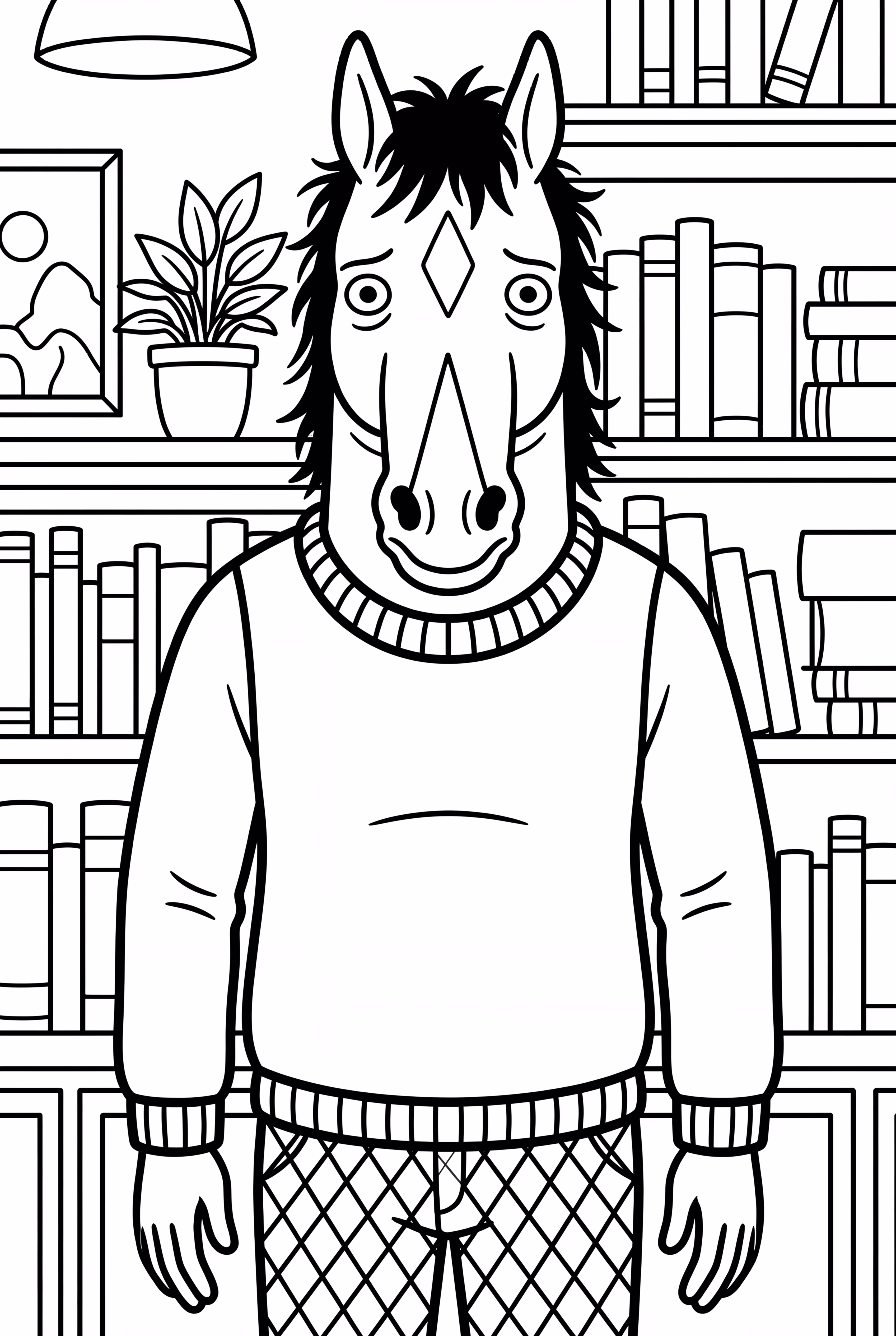 Bojack Horseman in seinem blauen Pullover