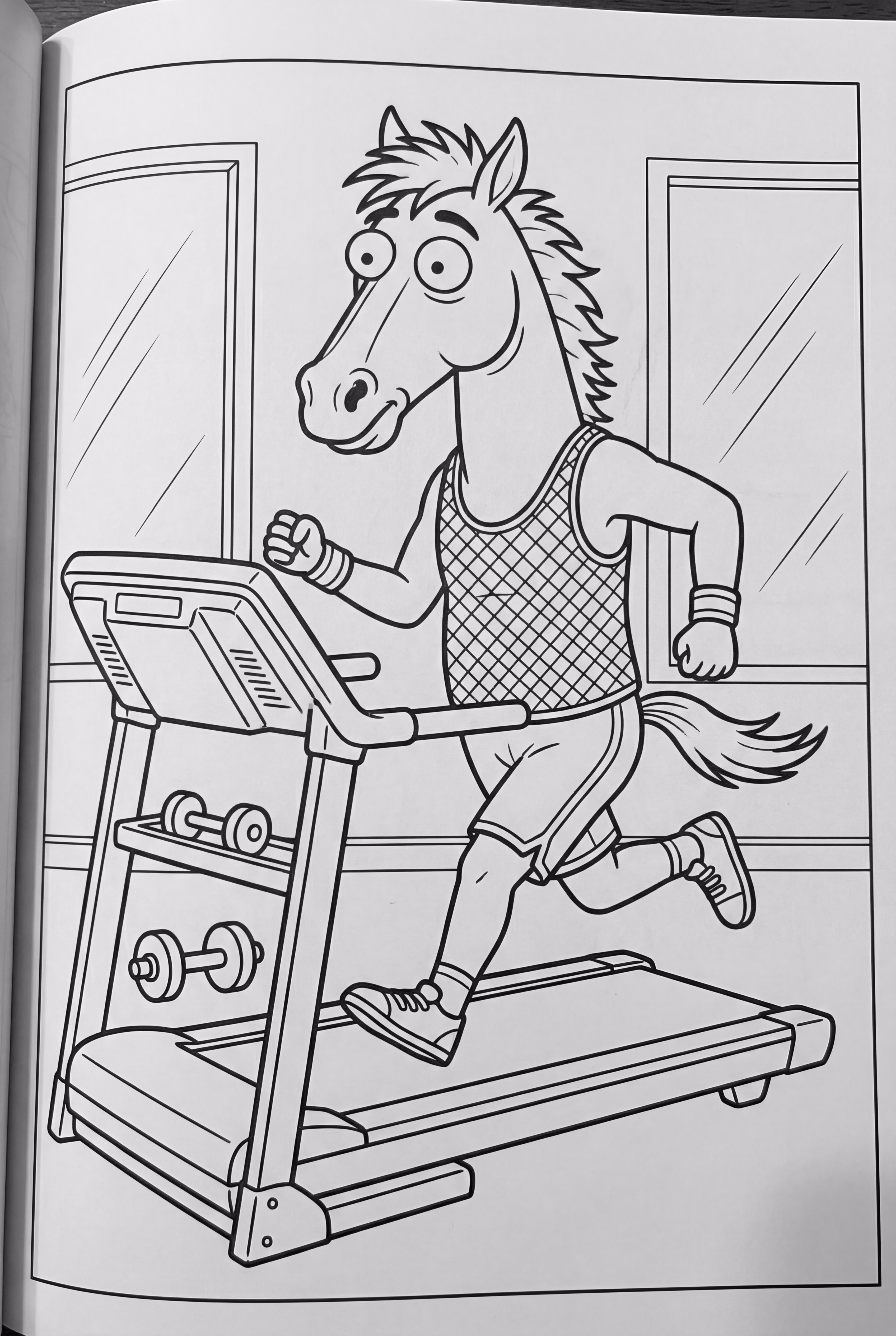 Bojack Horseman läuft auf einem Laufband