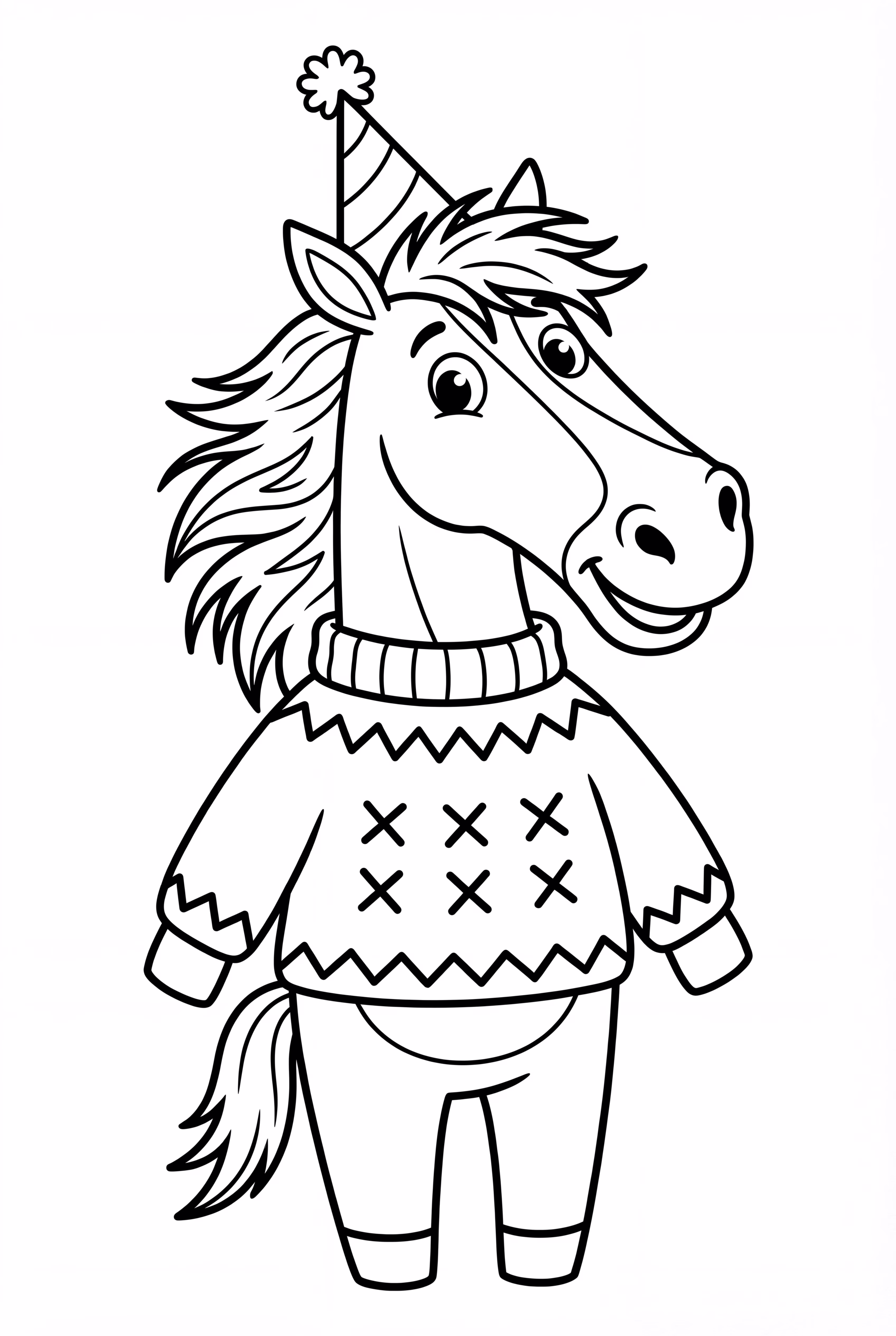 Bojack Horseman mit einer Partyhütchen