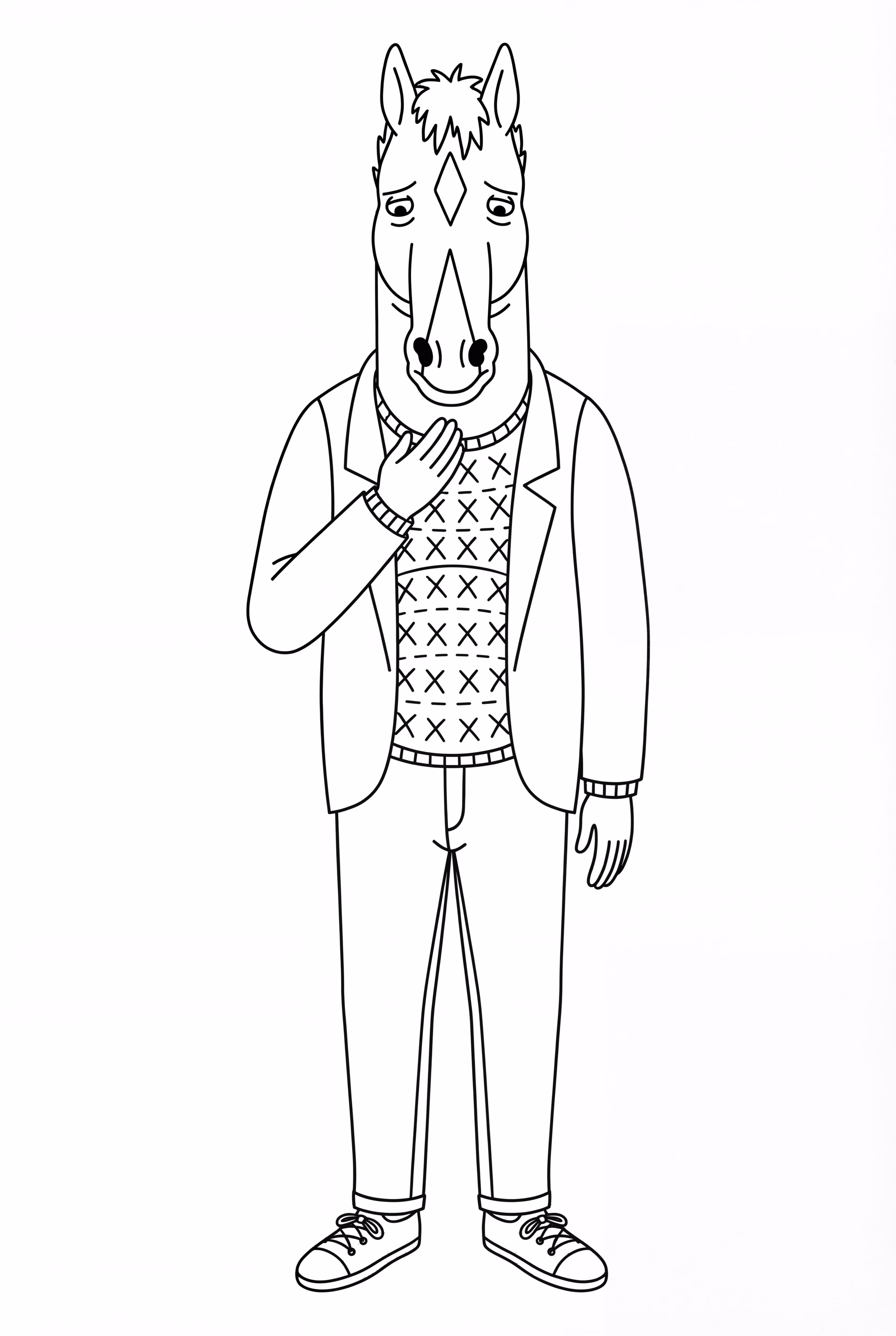 Bojack Horseman With A Sad Expression