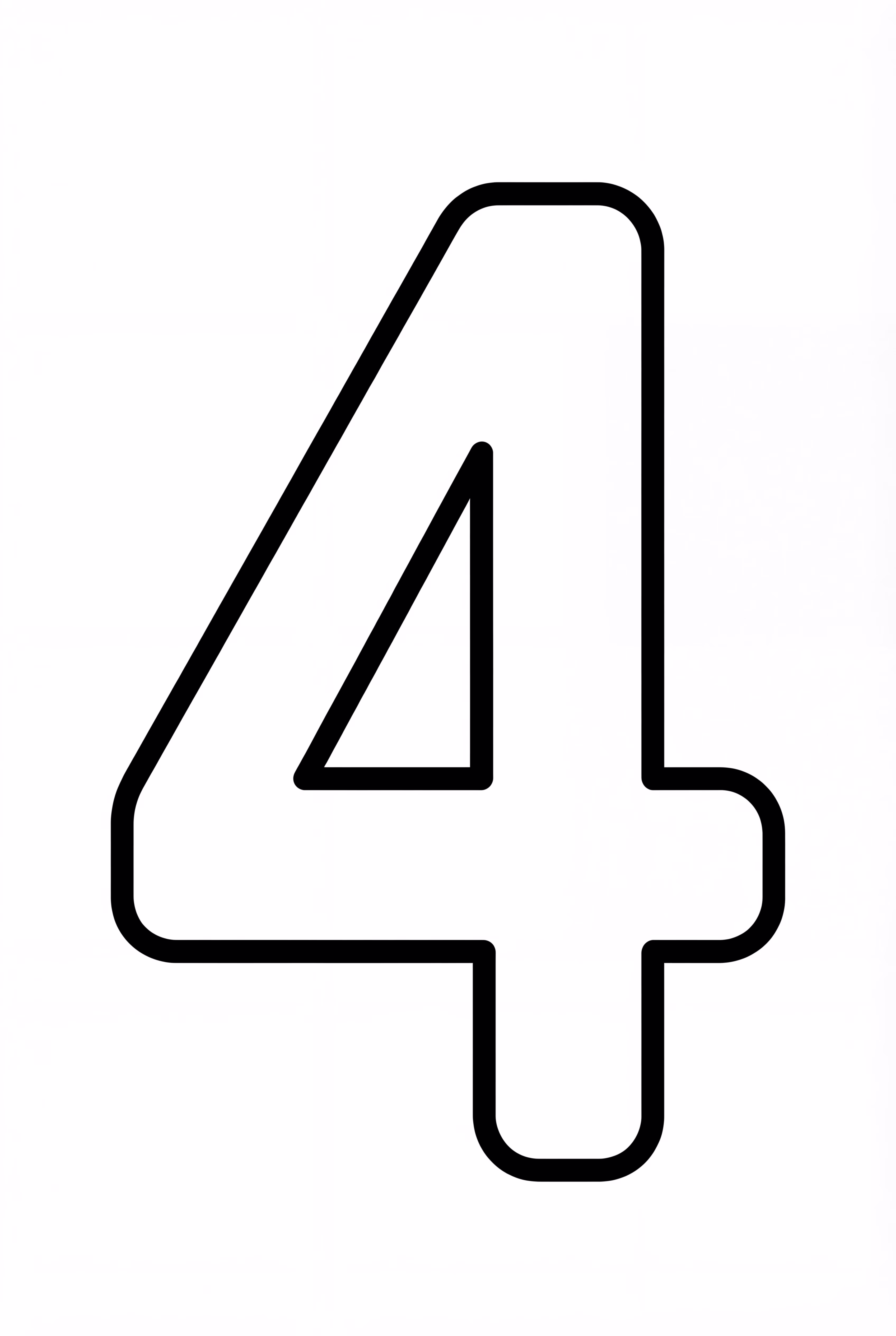 粗體數字四輪廓