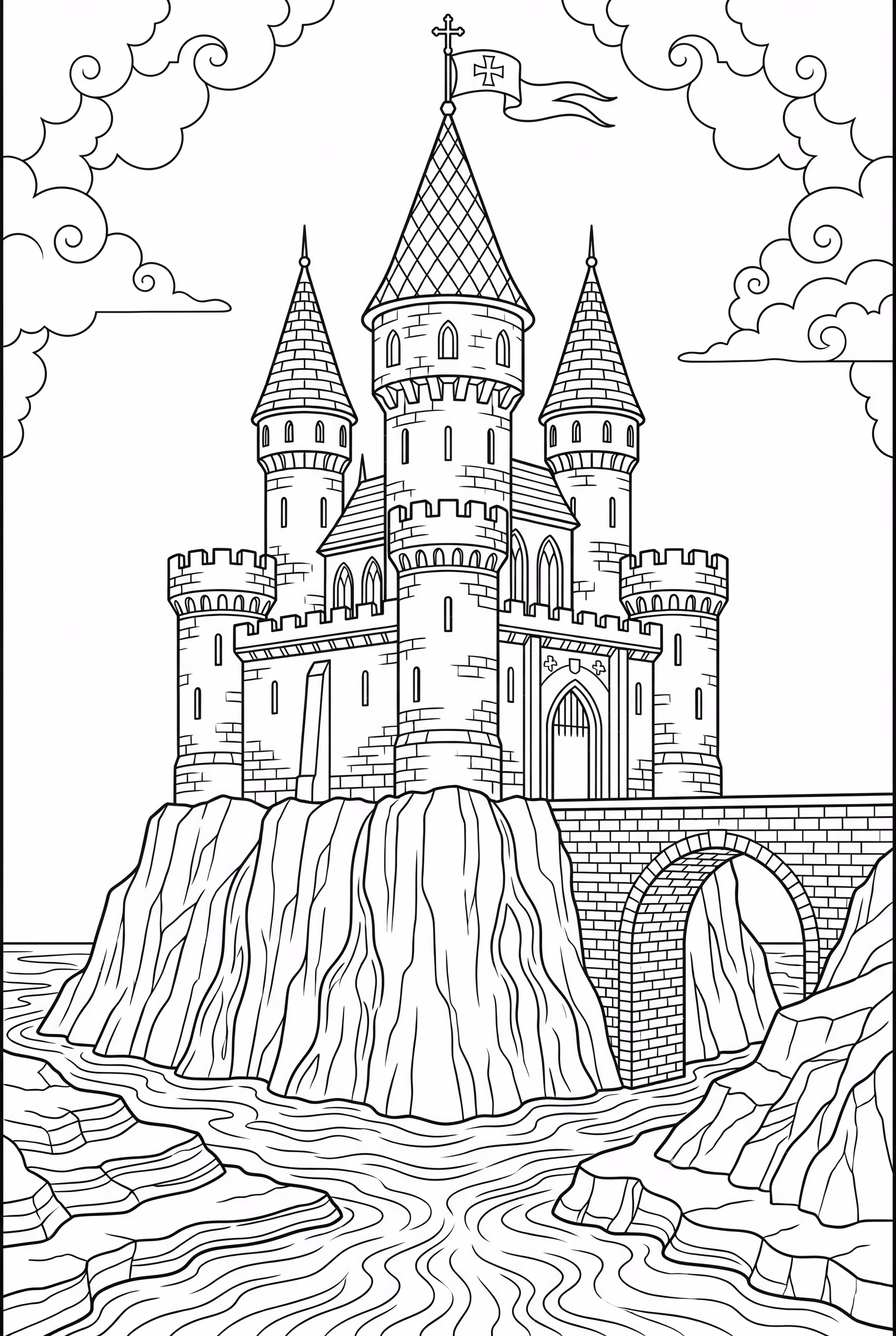 Castelo de Bowser com Fosso de Lava