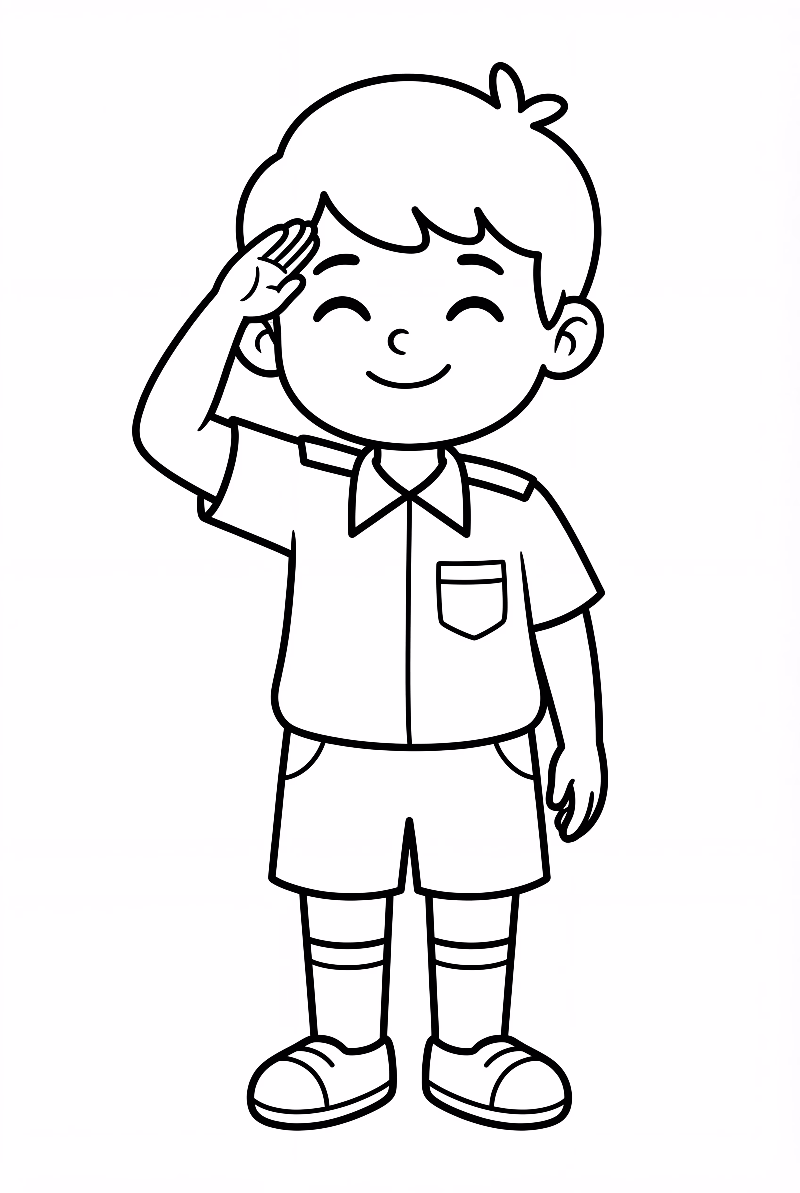 Boy In Uniform For Veterans Day