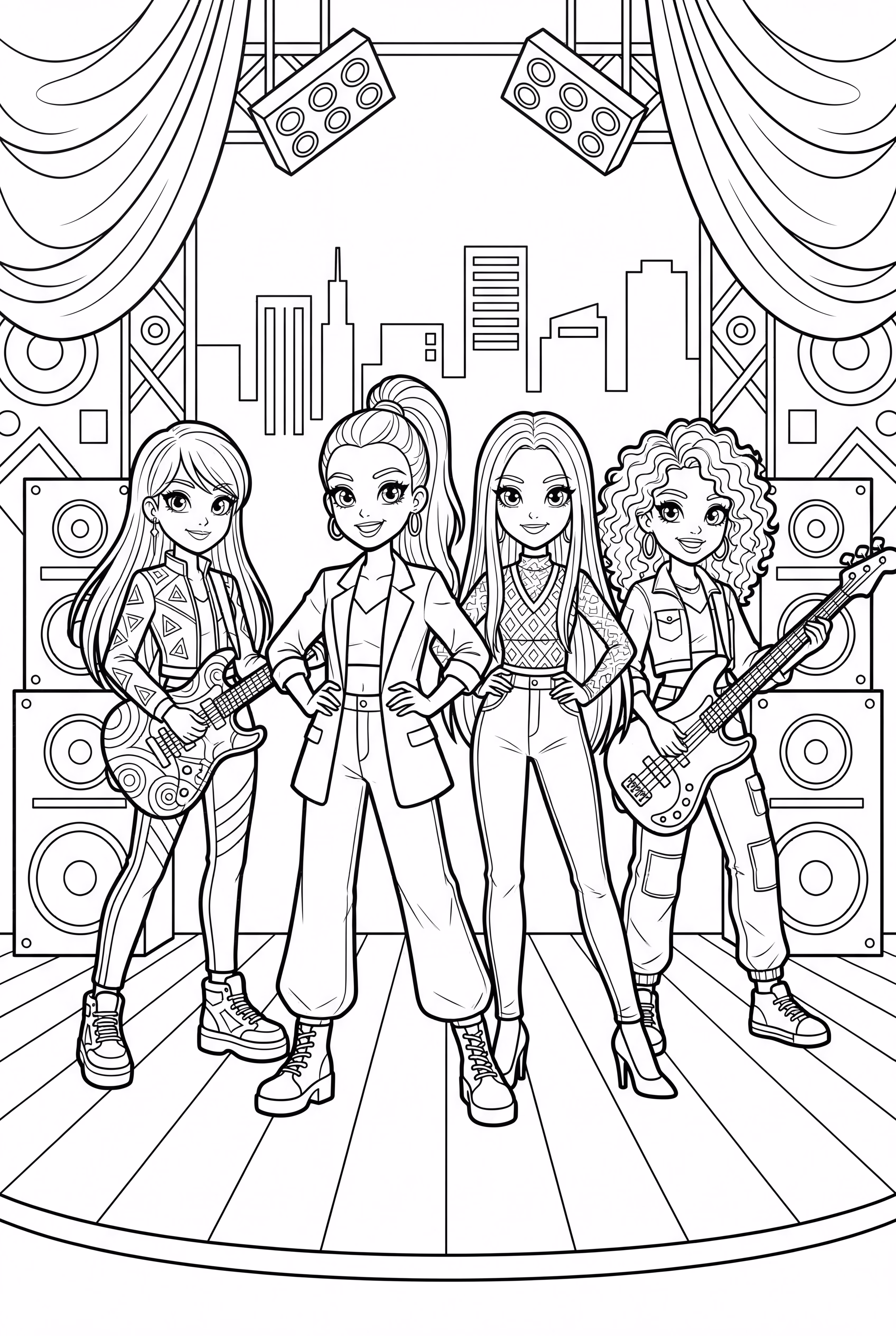 Grupo Bratz actuando en el escenario