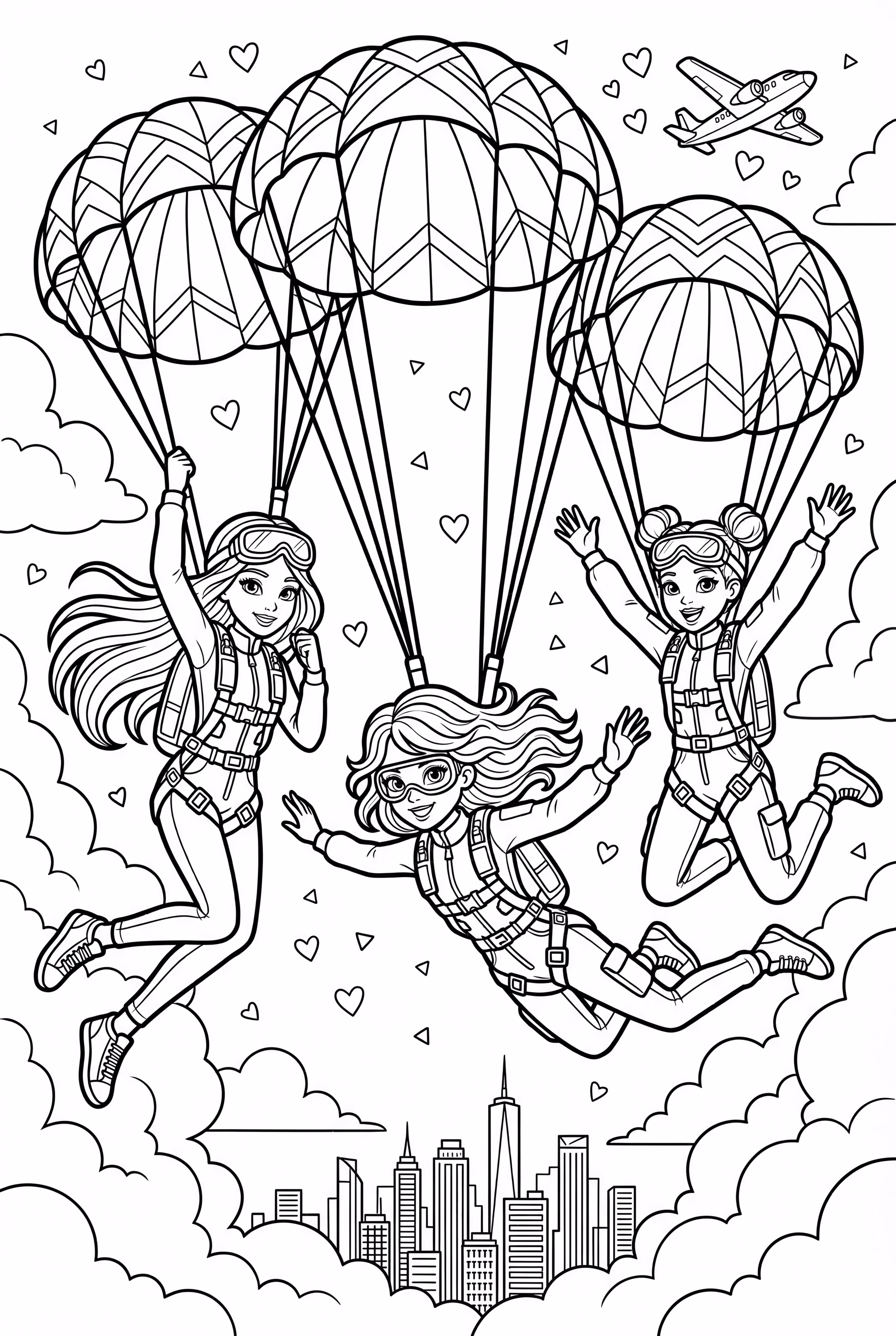 Bratz Skydiving With Parachutes