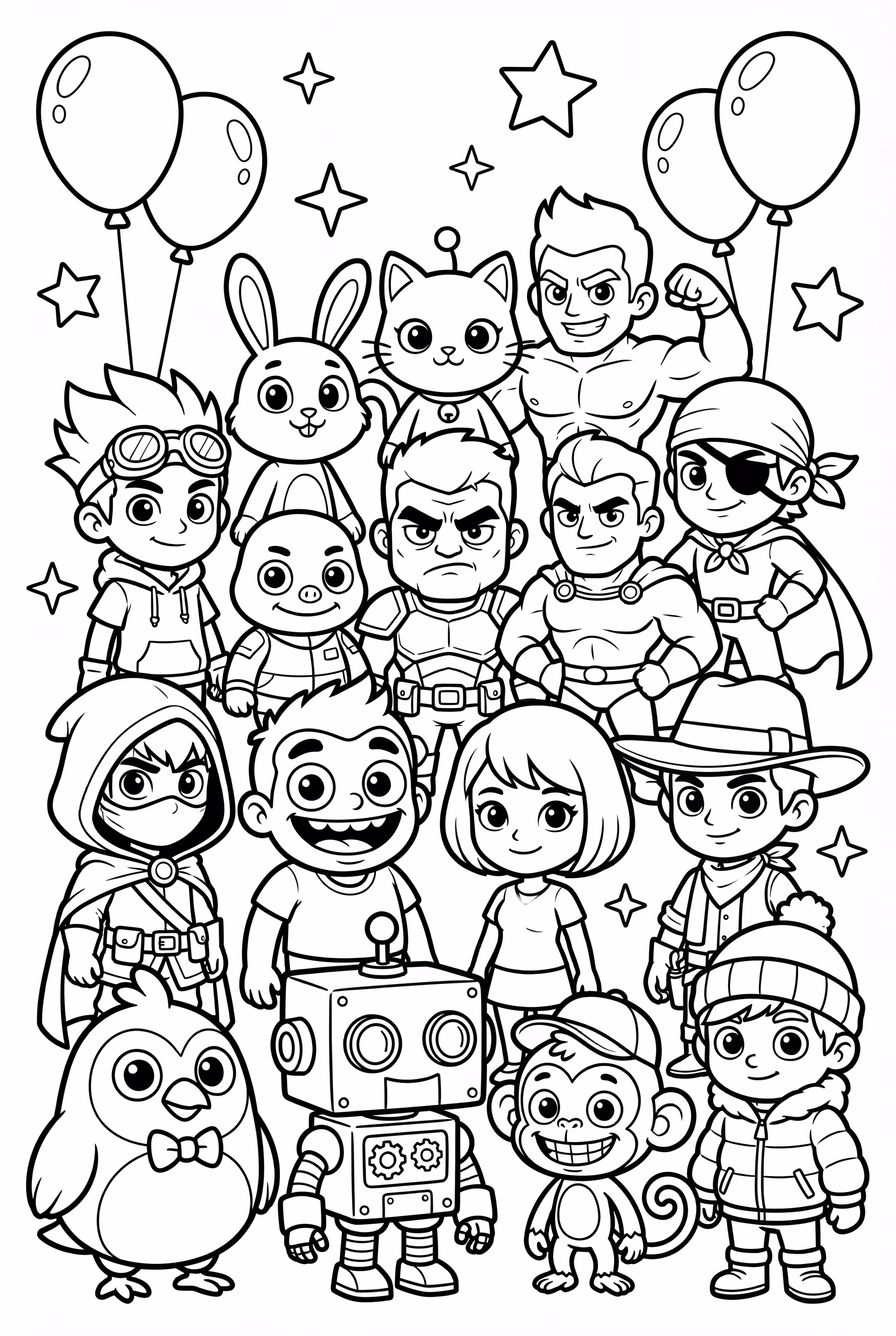 Photo de groupe de tous les Brawlers de Brawl Stars