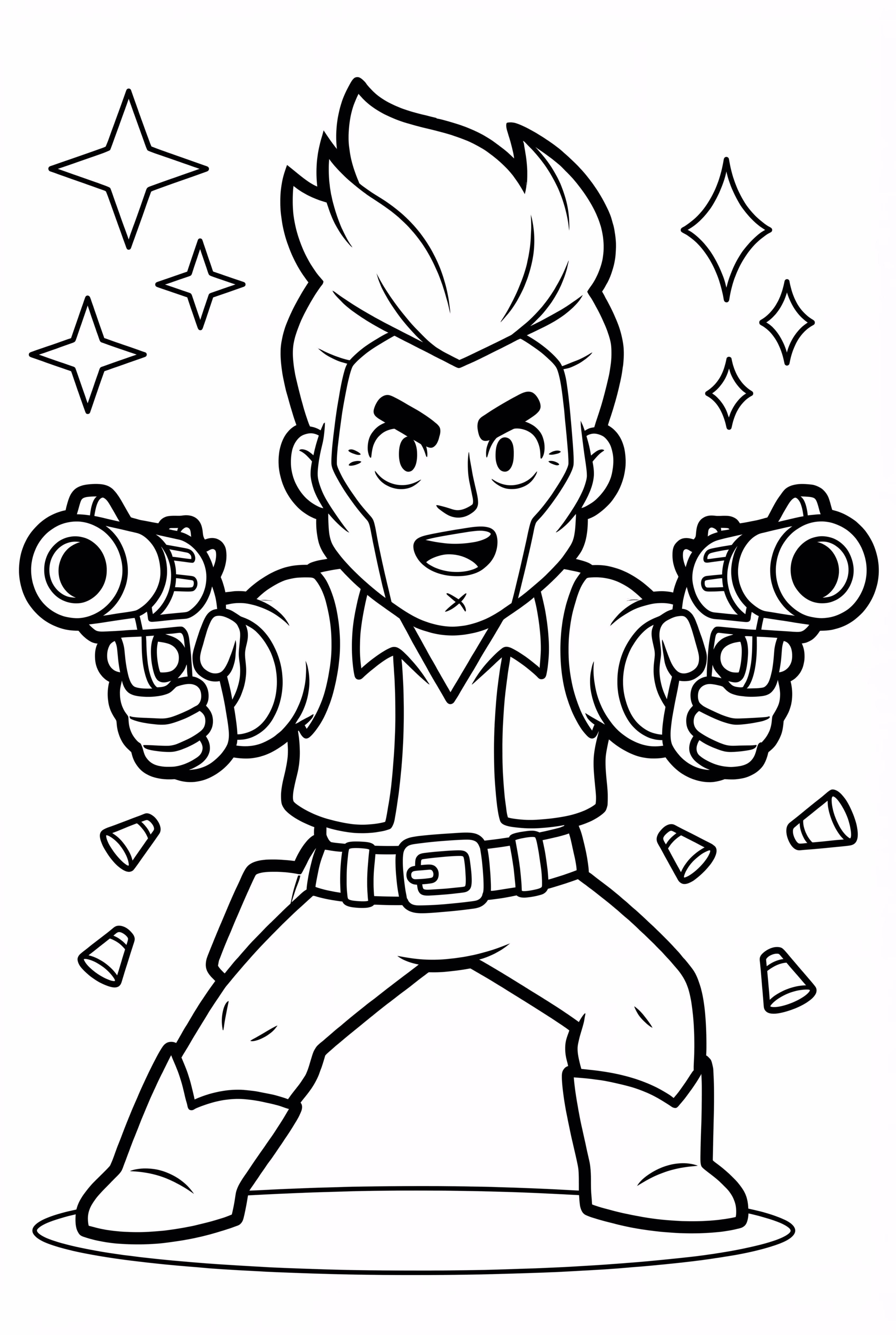 Brawl Stars Colt Aiming His Pistols