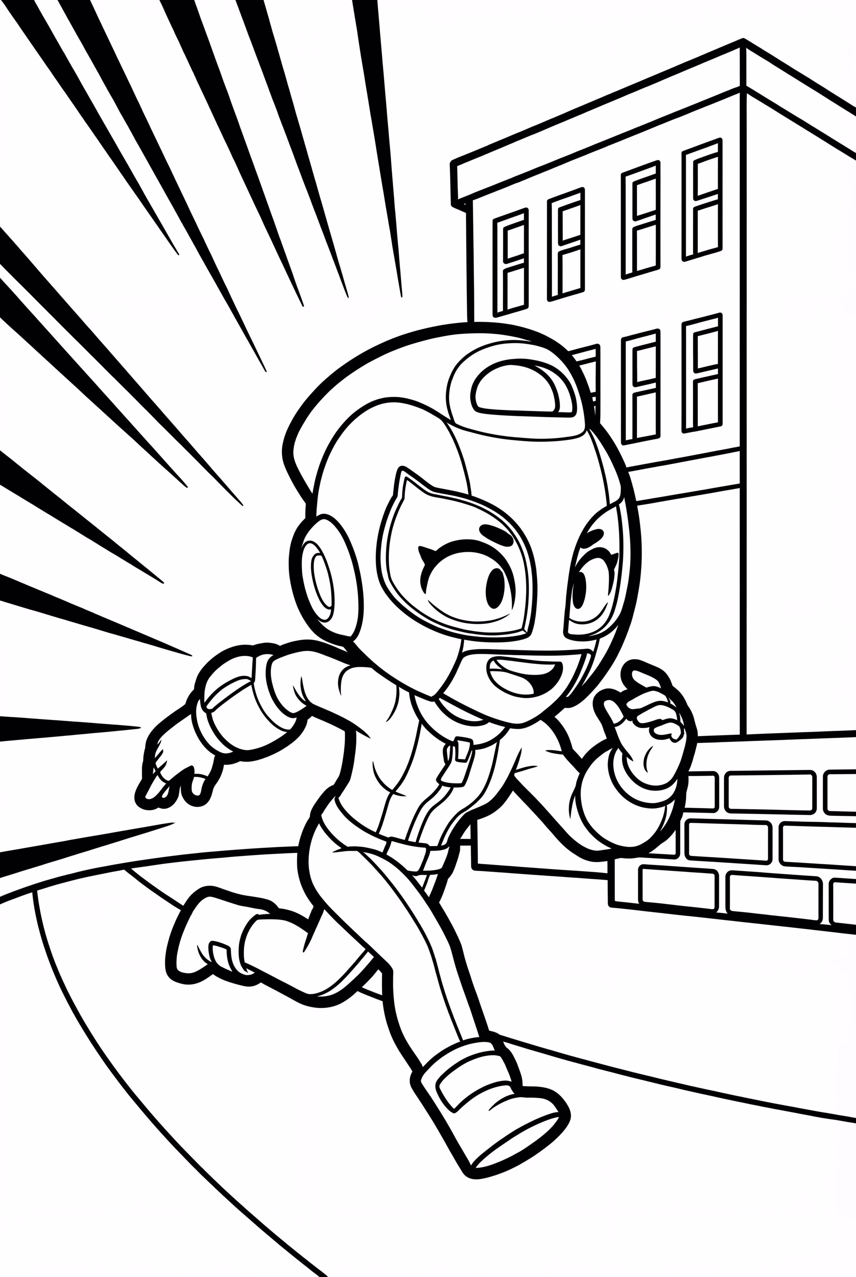 Max de Brawl Stars courant à grande vitesse