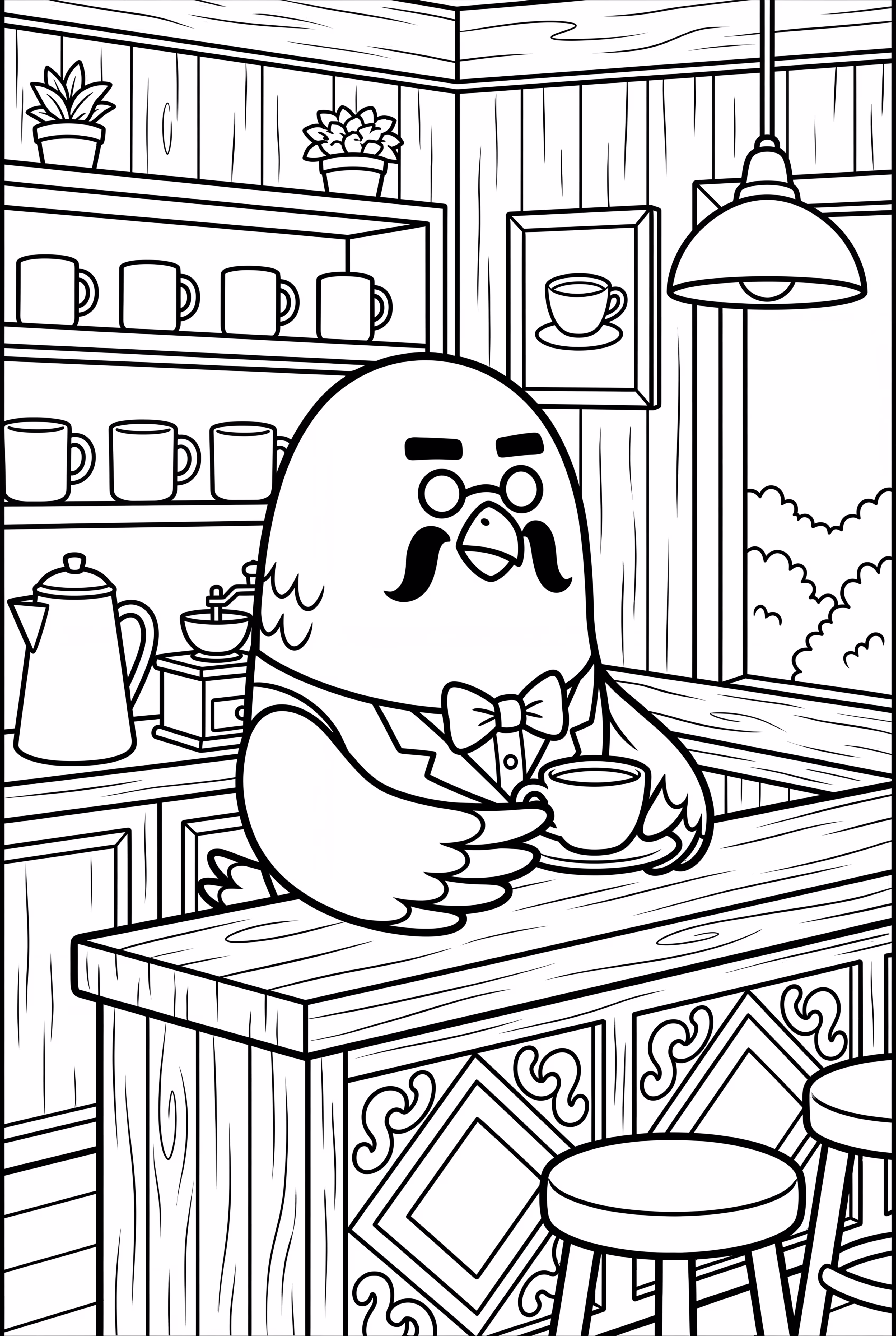 ザ・ルーストでコーヒーをサービスするブルースター