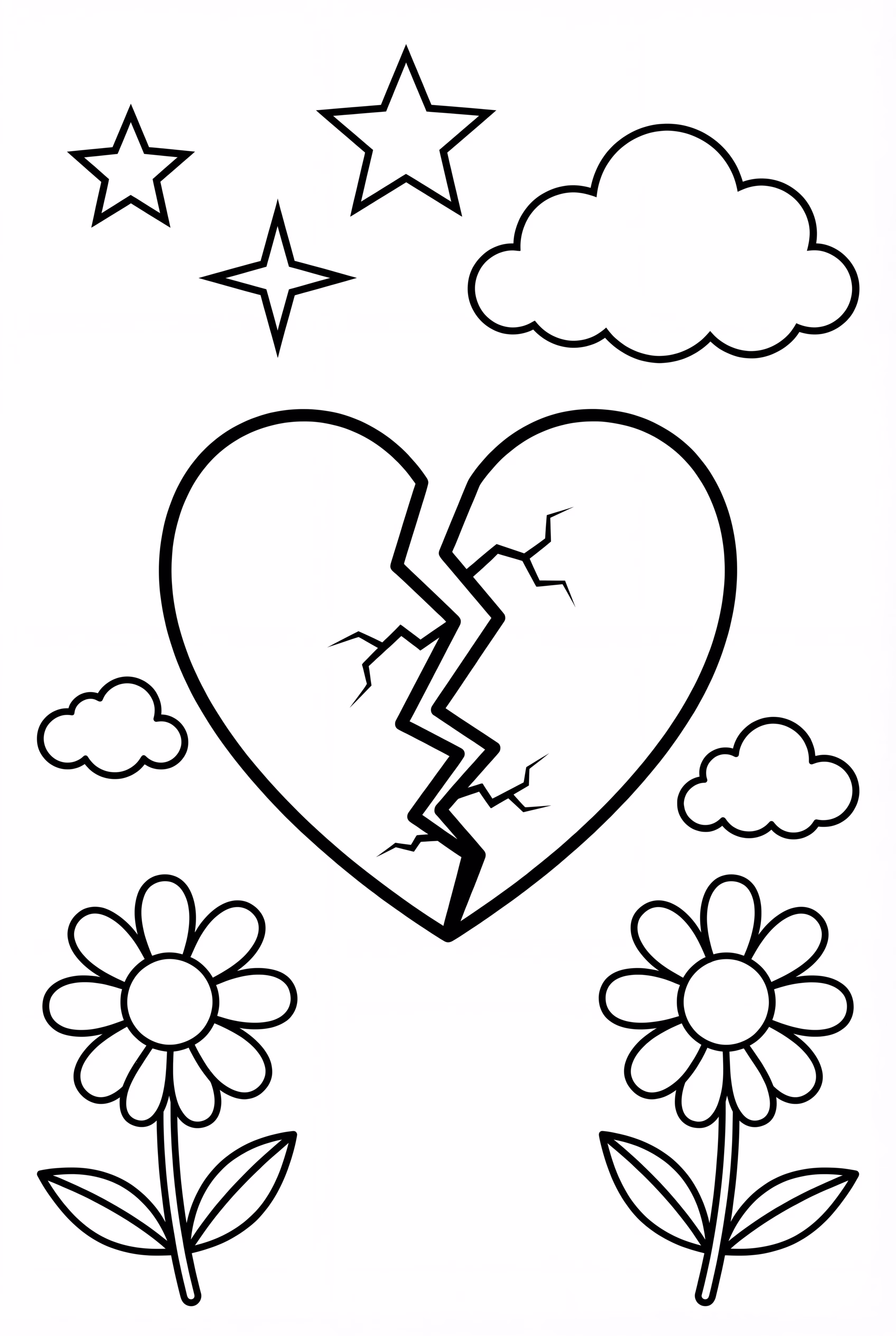 Broken Heart With Cracks