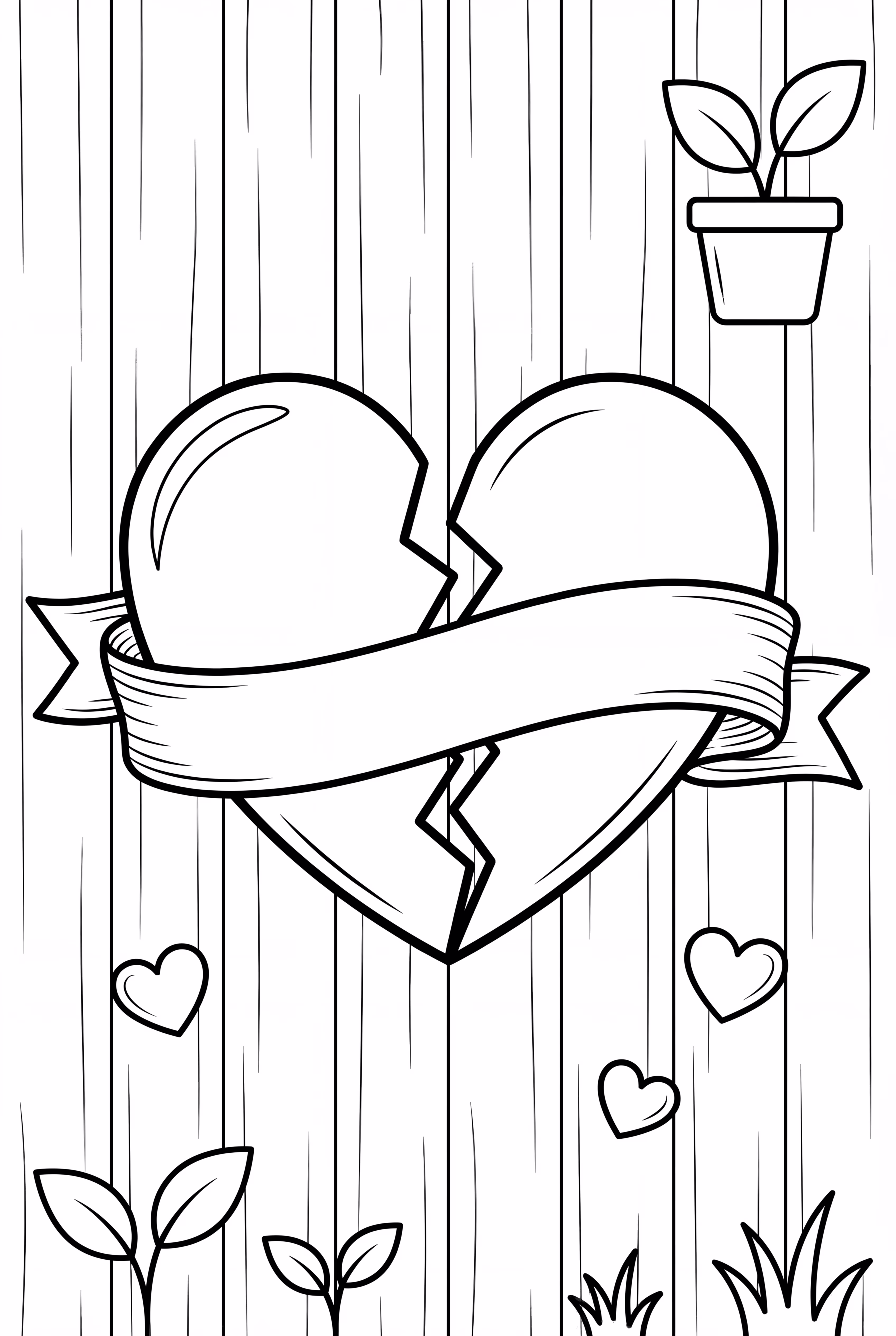 Corazón Roto Con Mensaje de Confianza