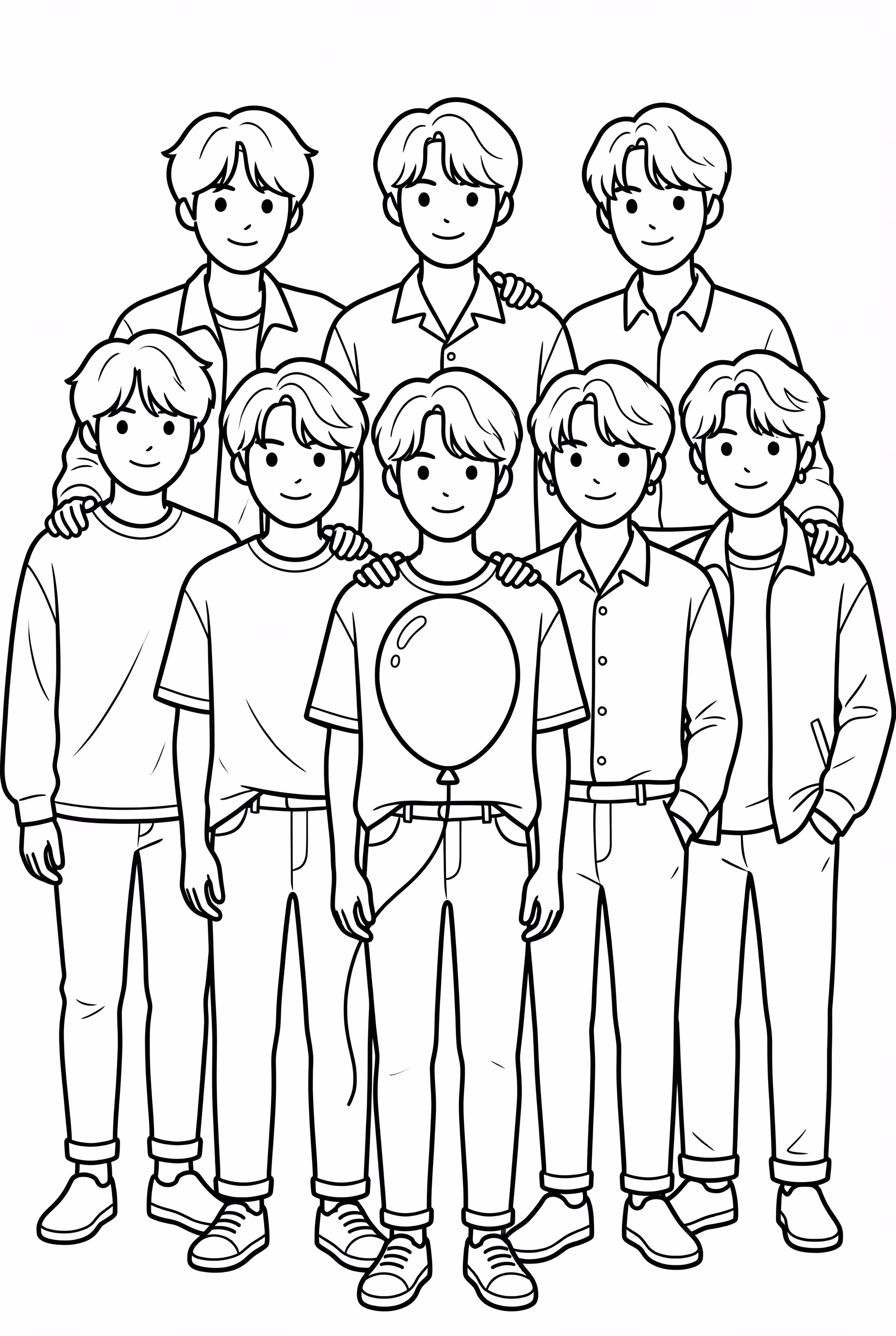 BTS Holding A Purple Balloon