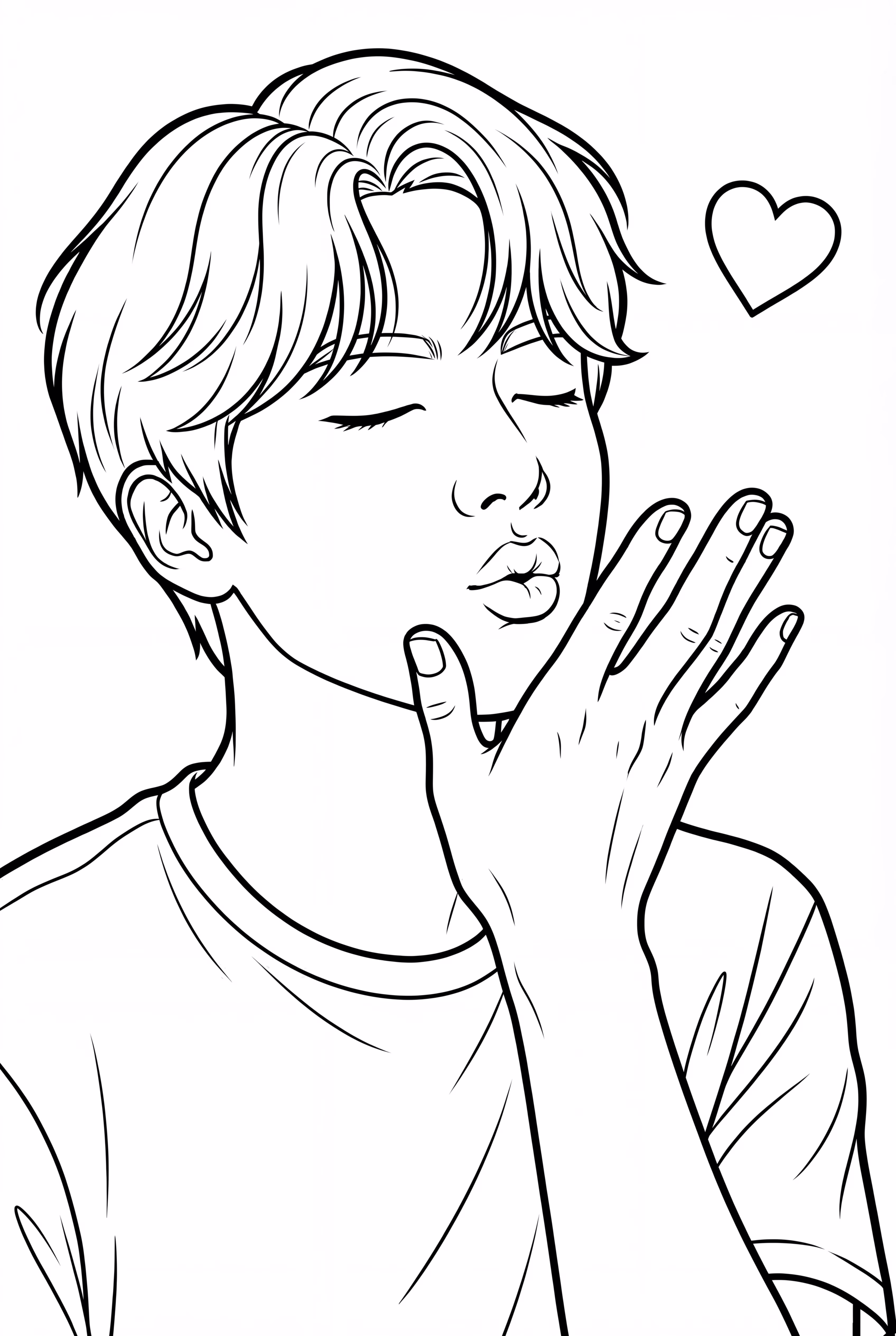 BTS Member Jin Blowing A Kiss