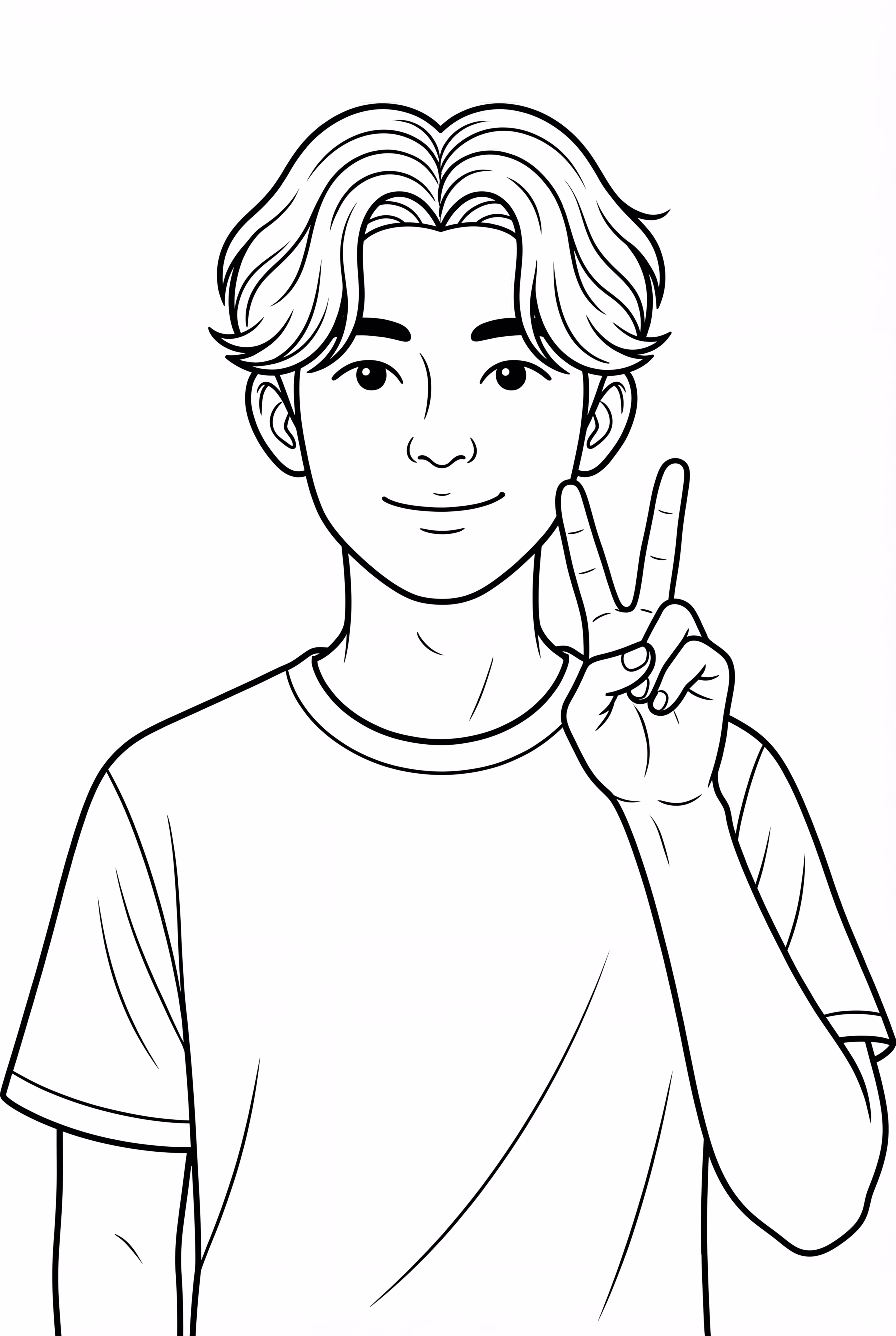 BTS Member V Making A Peace Sign