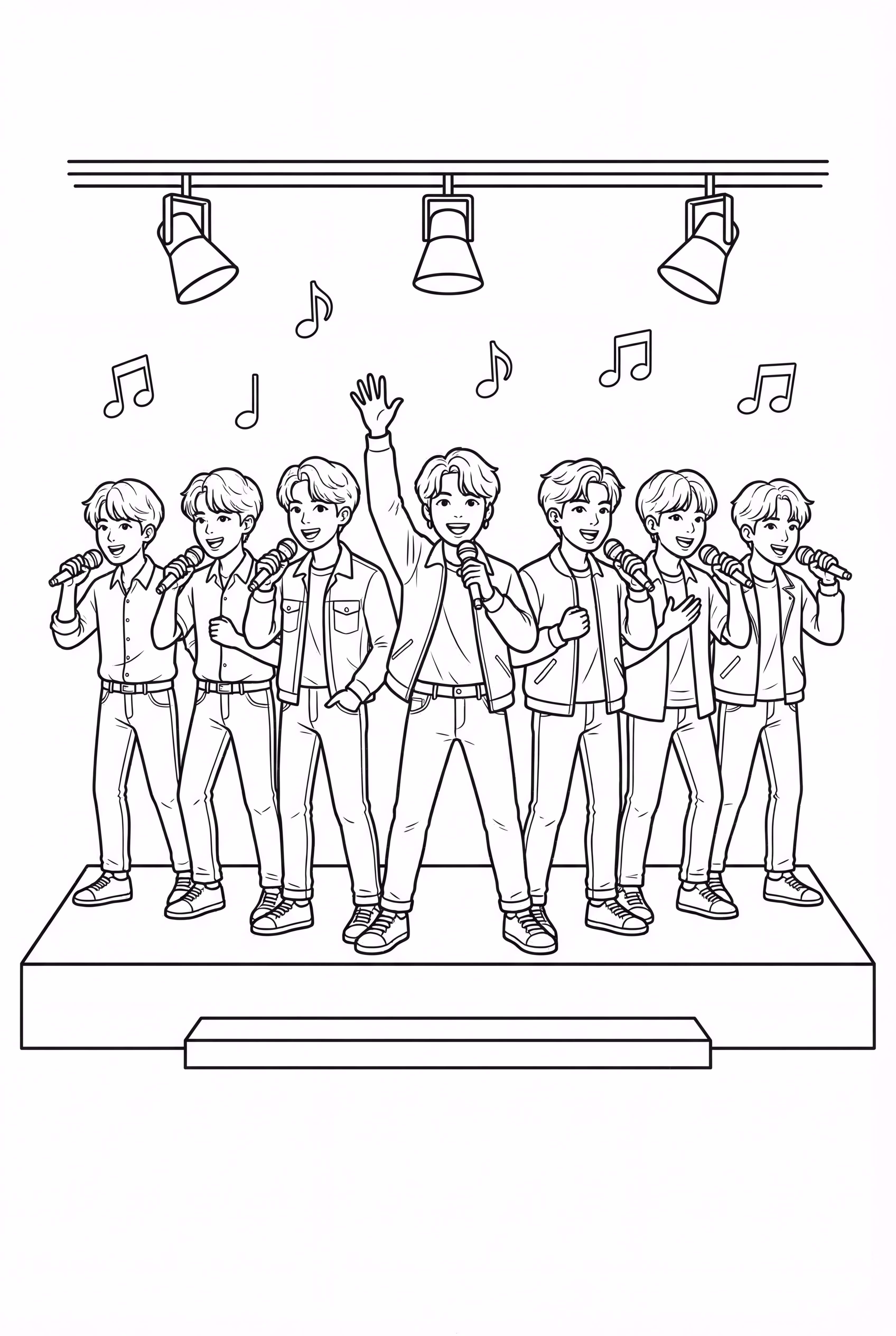 BTS Performing On A Simple Stage