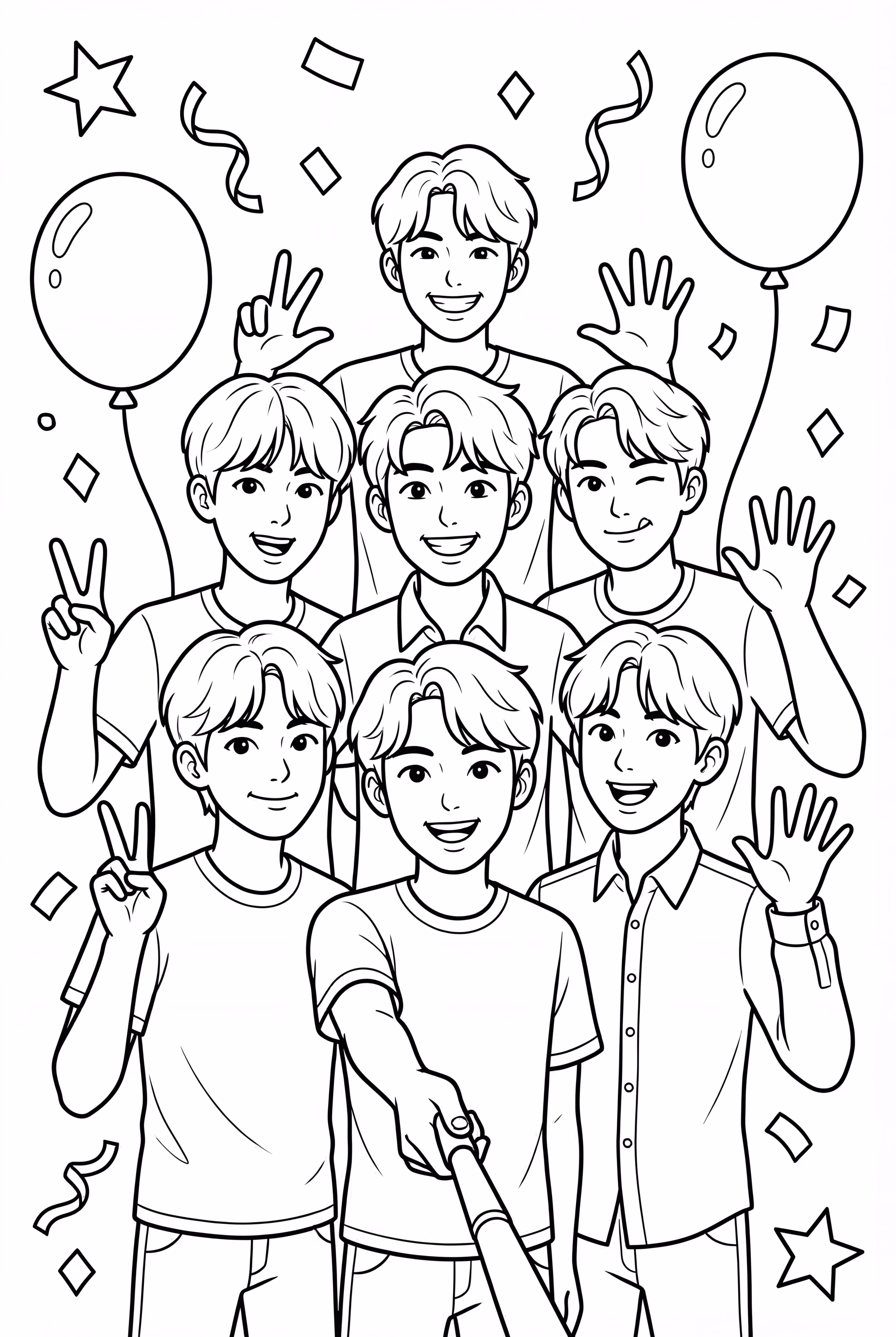 BTS Taking A Group Selfie