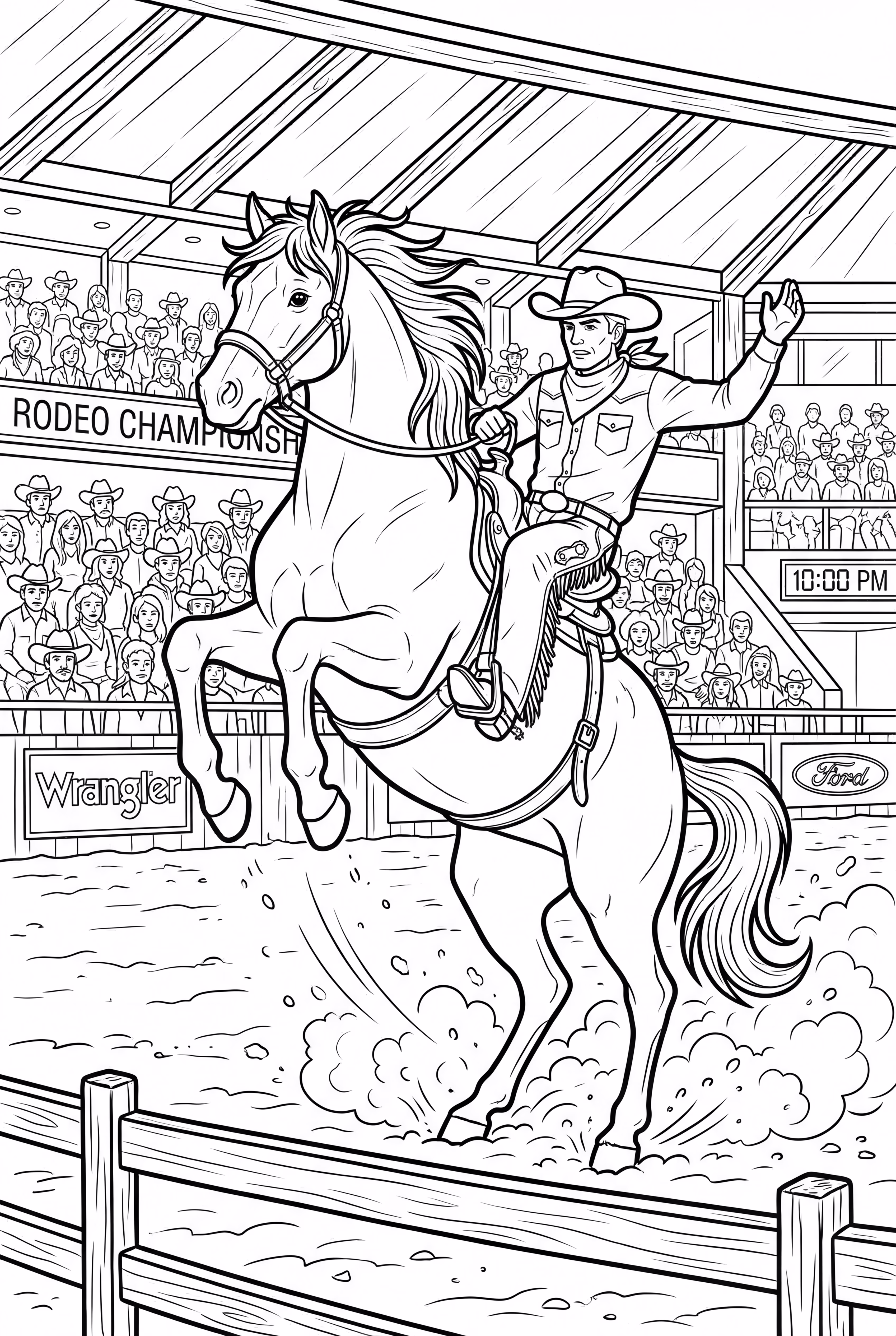 骑马表演中的牛仔马-2