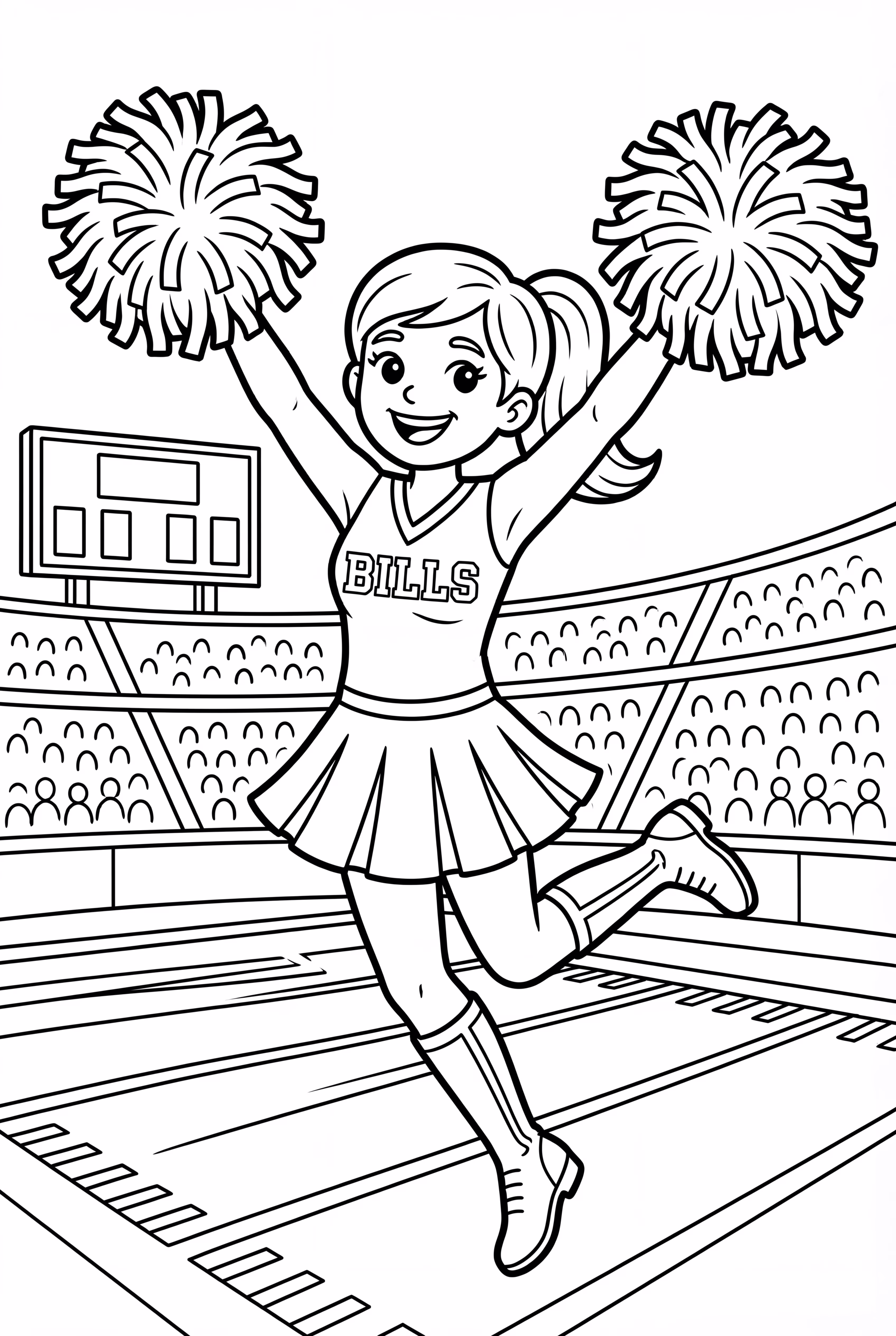 버팔로 빌스 치어리더 점프하는 모습