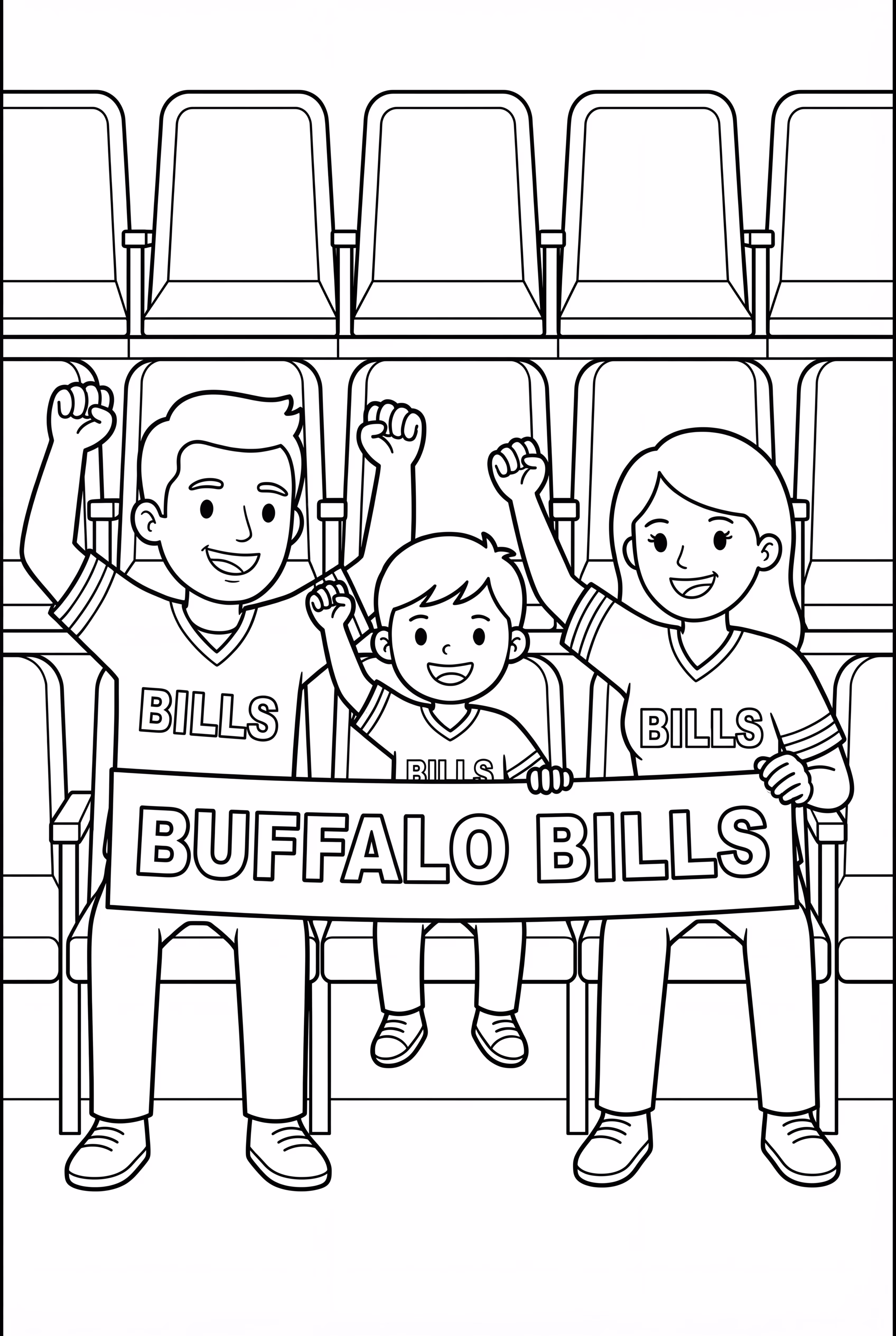 持横幅的布法罗比尔球迷