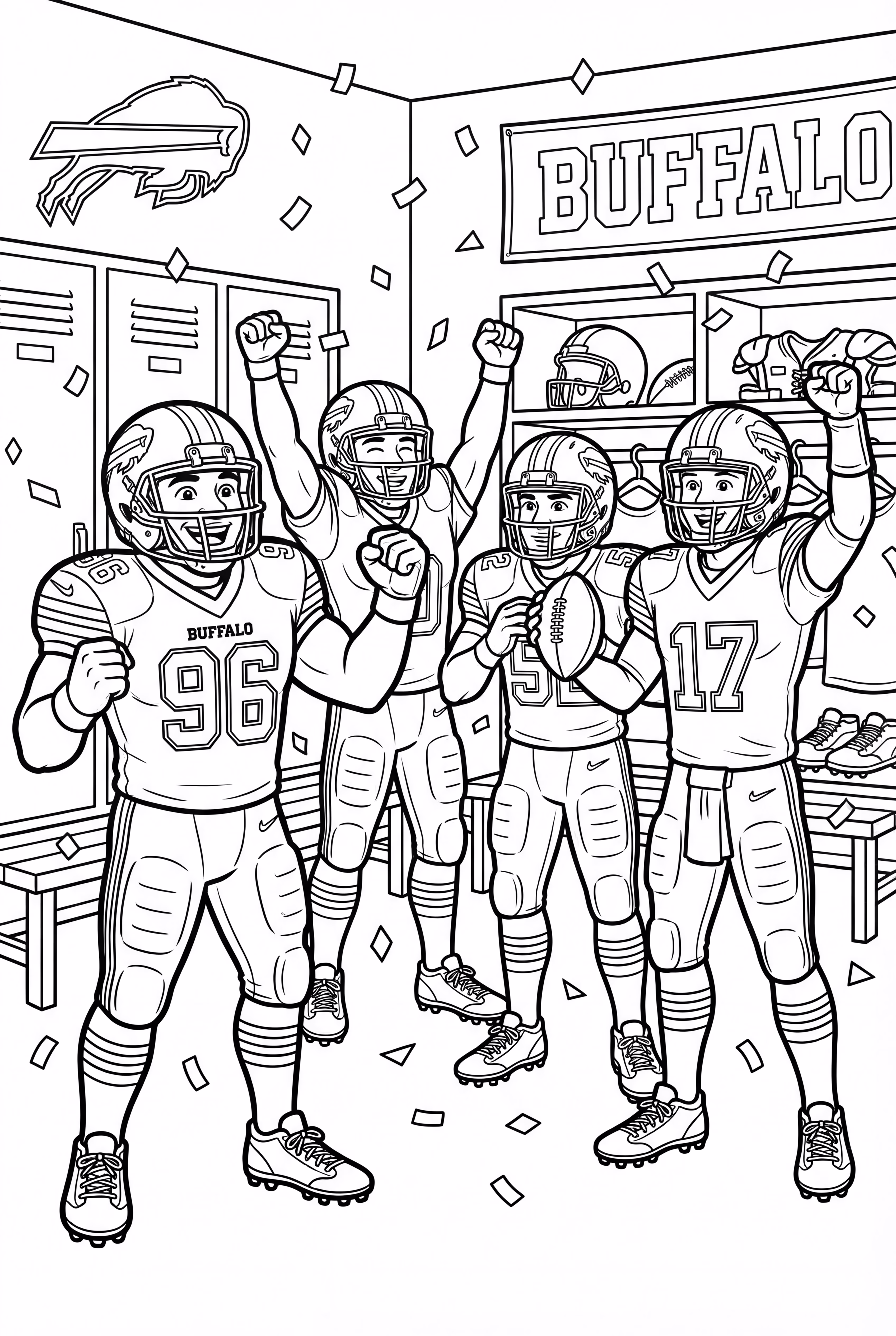 Buffalo Bills Locker Room Celebration