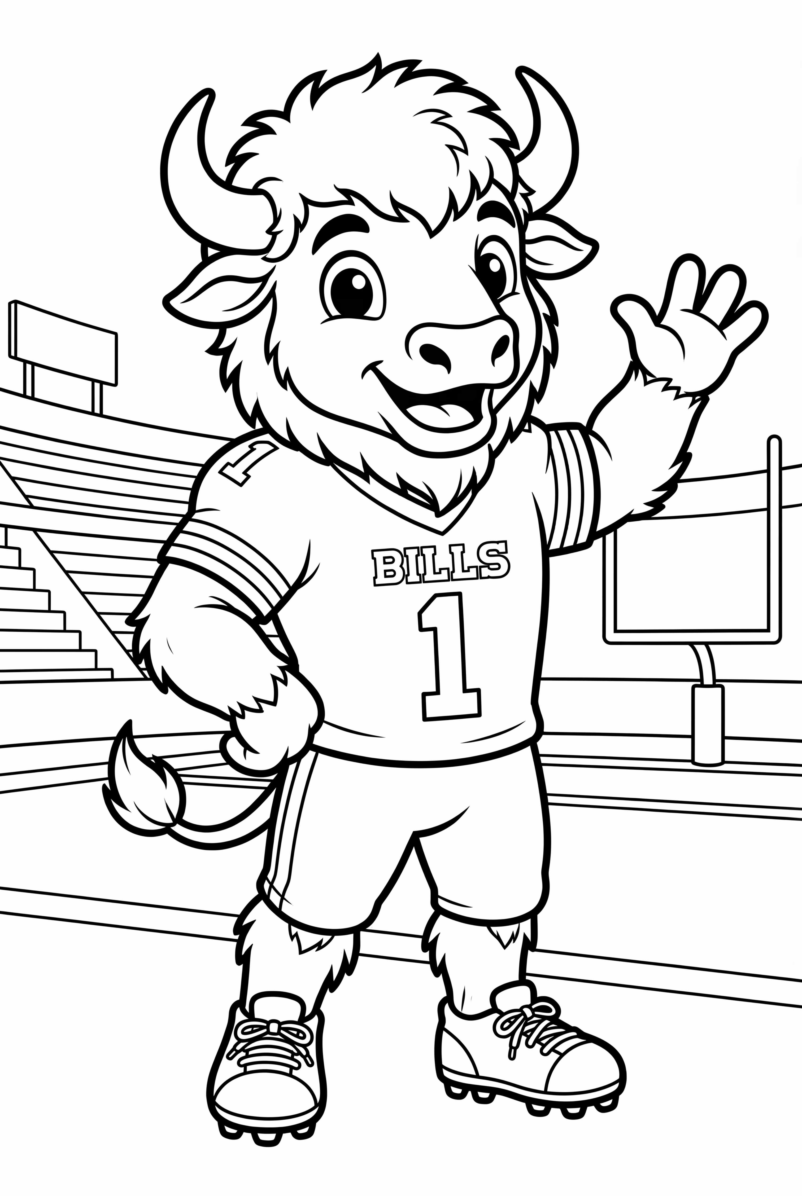 Buffalo Bills Mascot On The Field