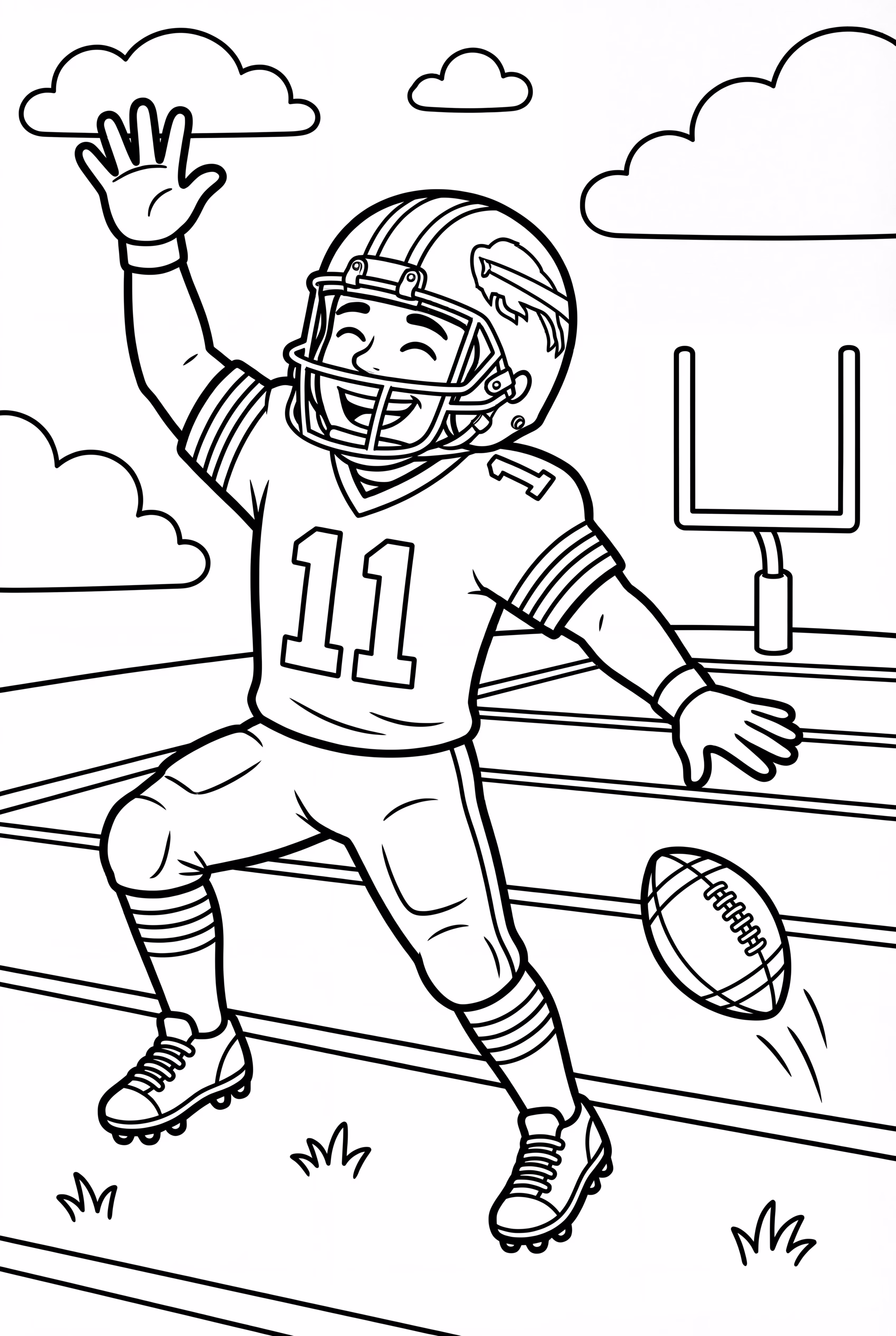 Buffalo Bills Player Spiking The Football