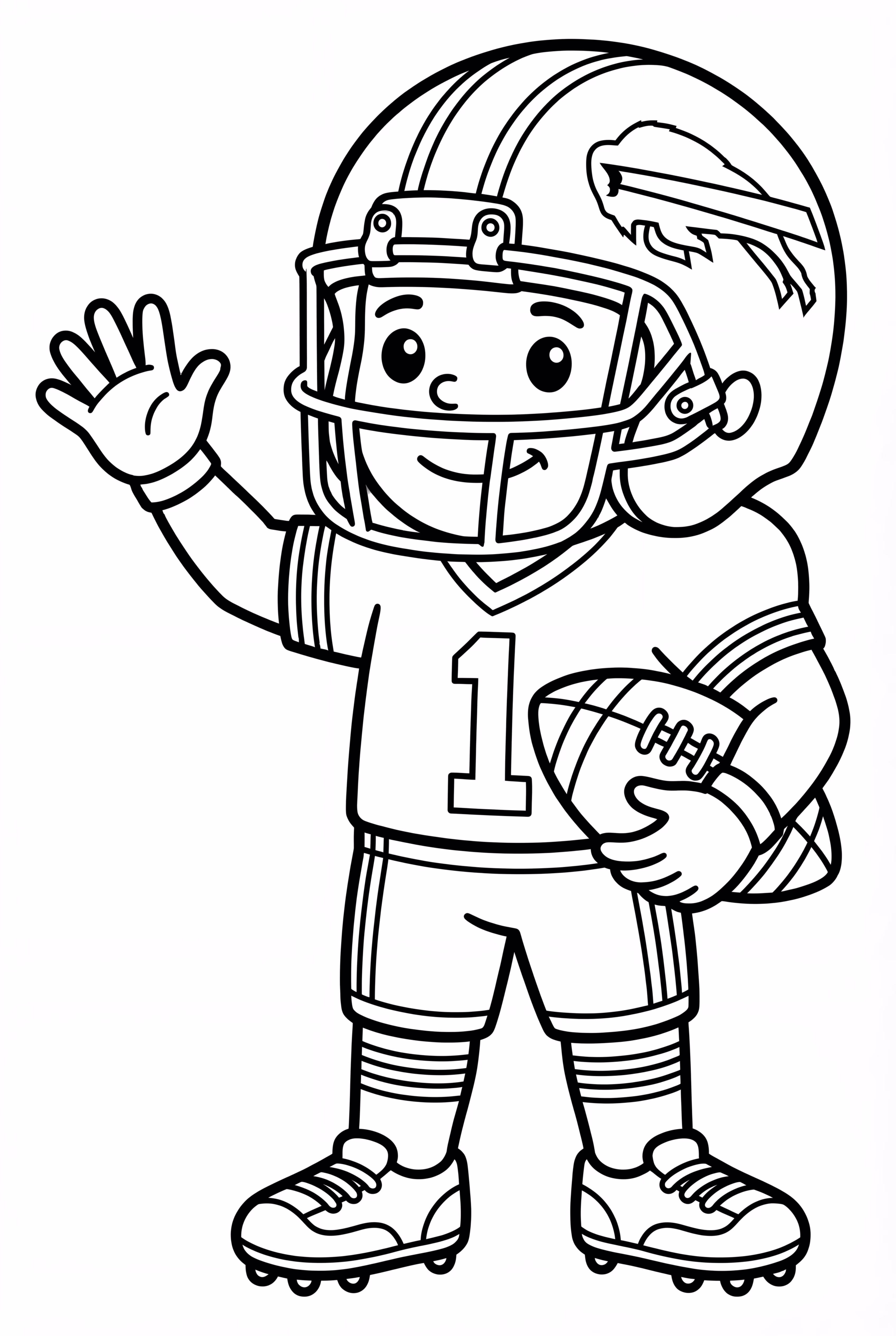 Buffalo Bills Player Waving Hello