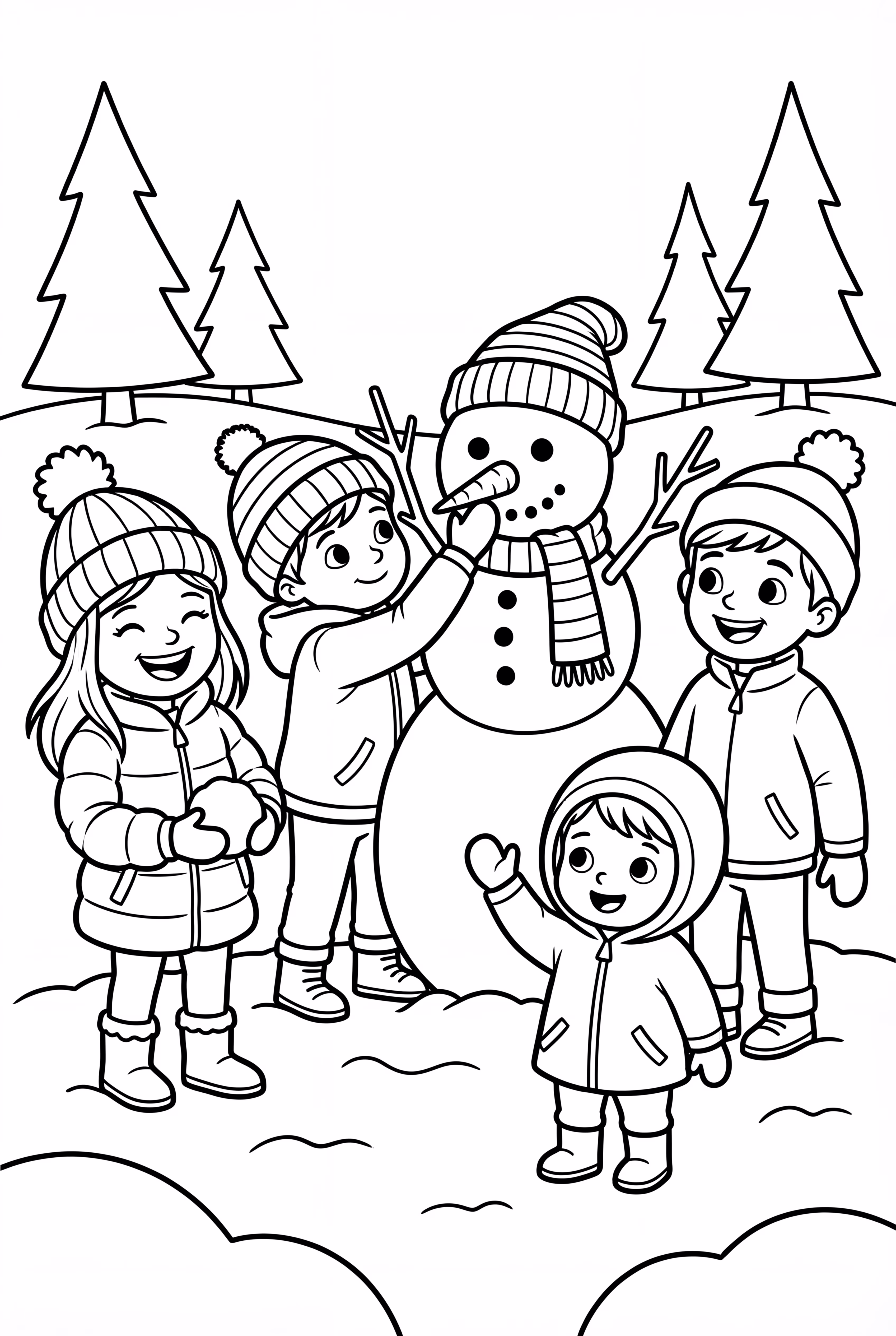 Building a Winter Snowman Together