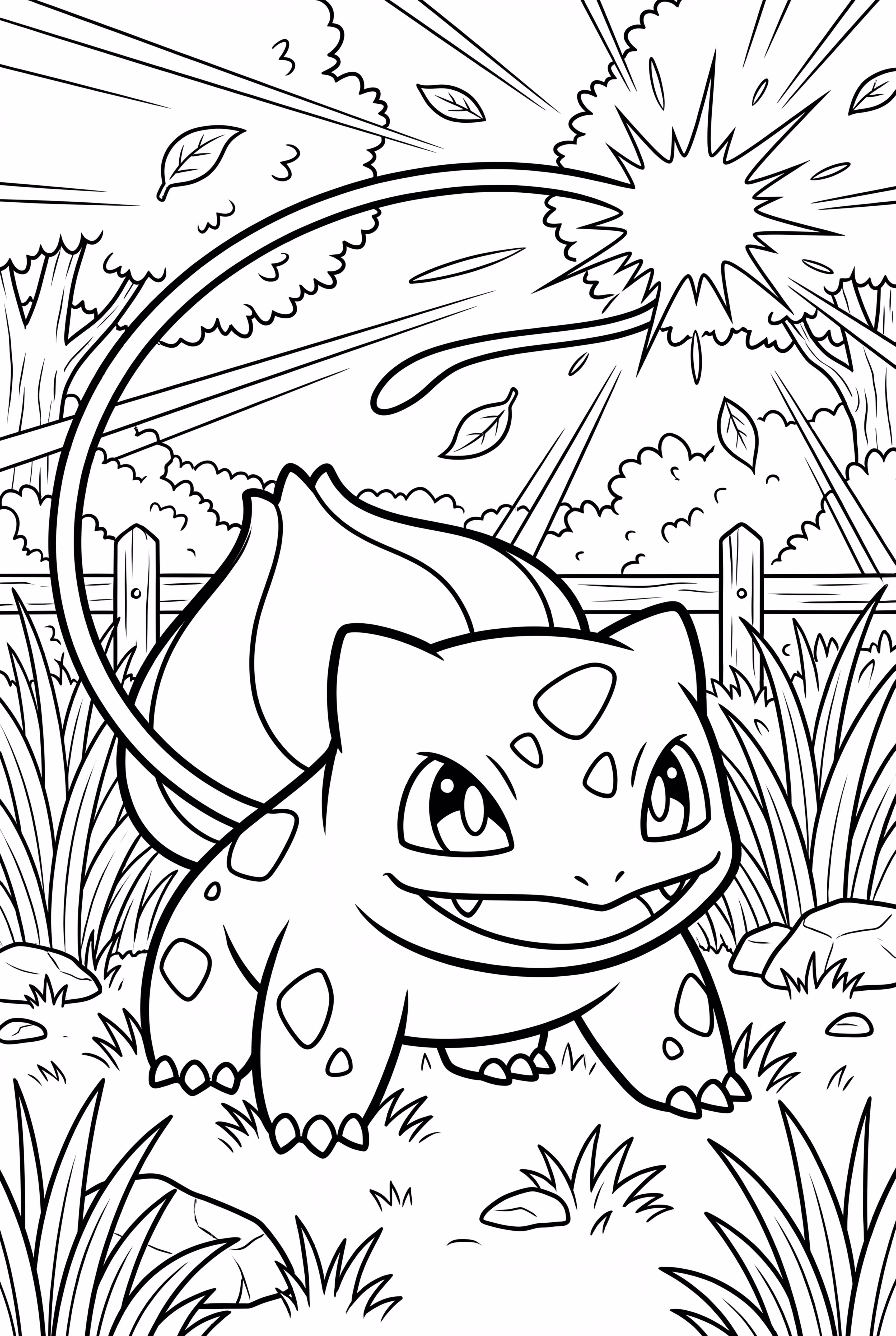 Bulbasaur In A Dynamic Pokémon Battle Scene