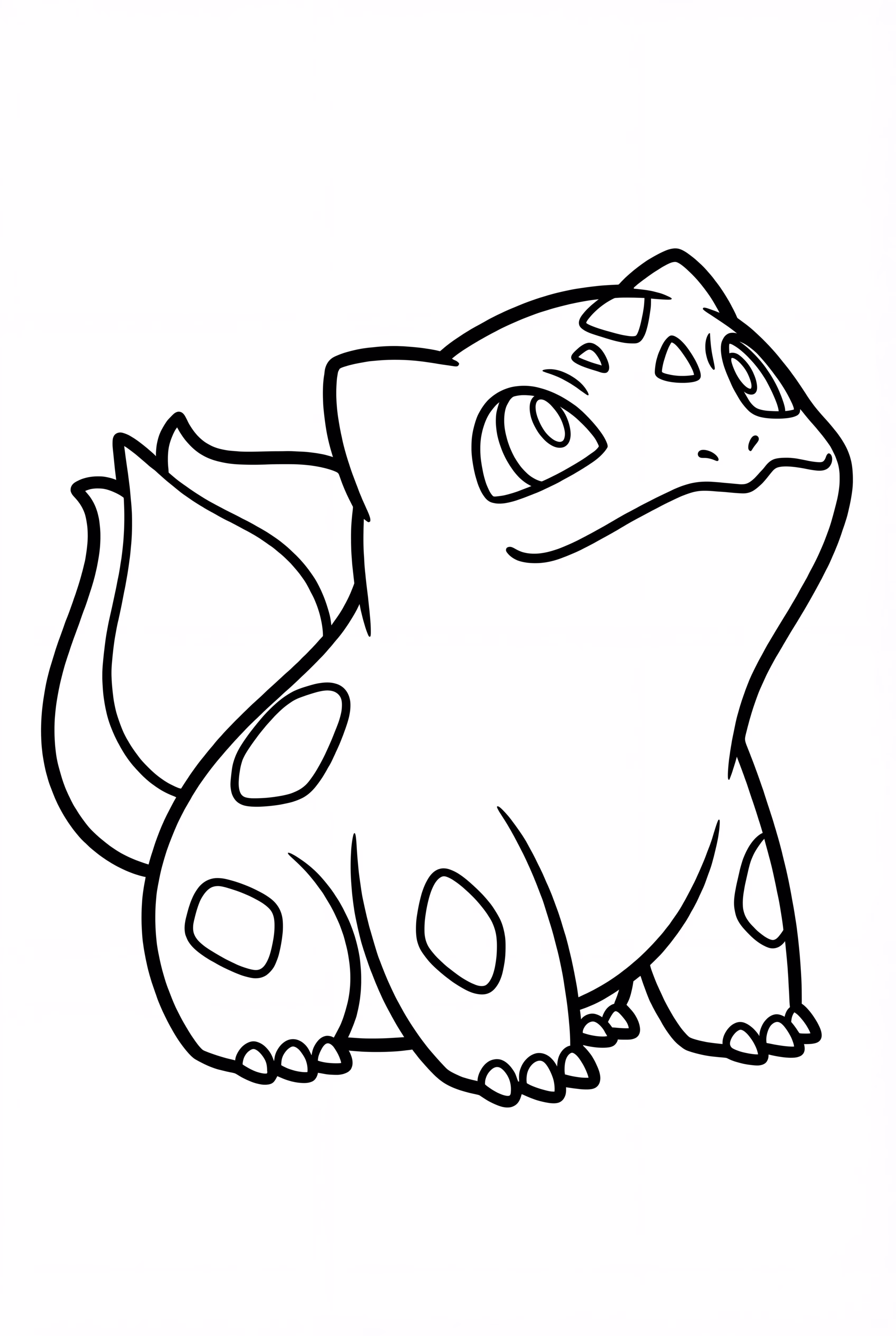 Bisasam schaut neugierig nach oben