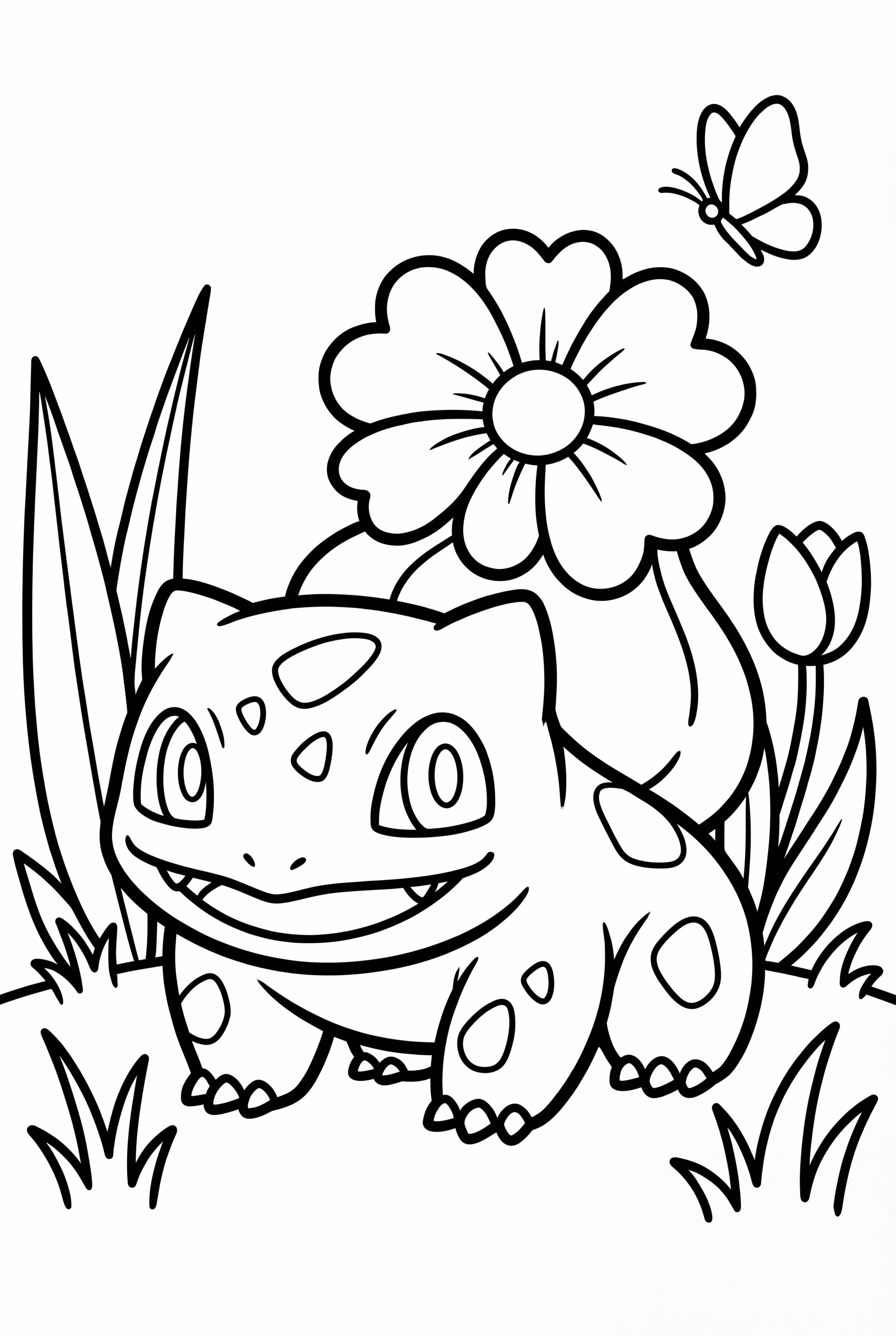 Bisasams Knospe blüht mit einer Blume