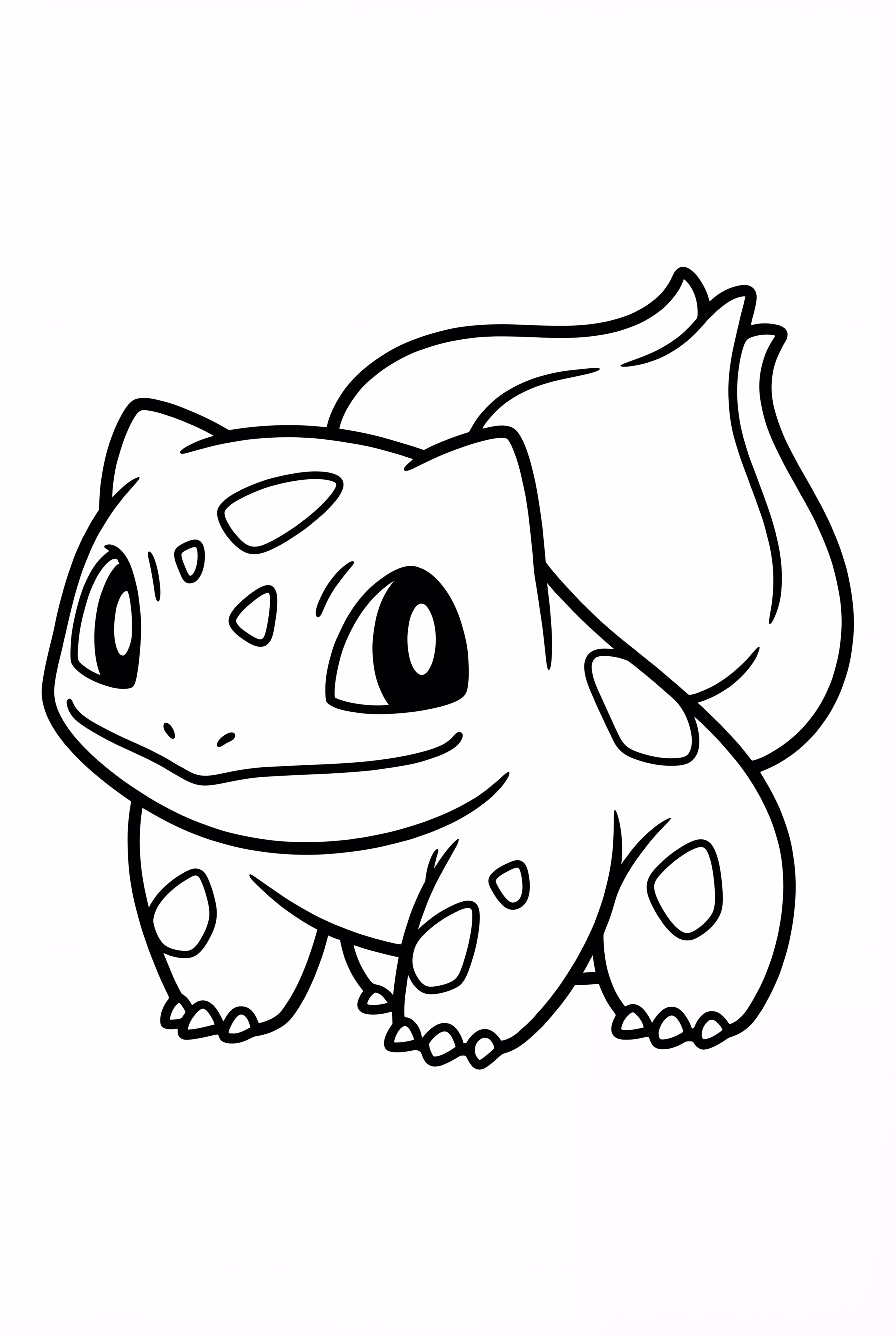 Kopf geneigt Pose von Bisasam