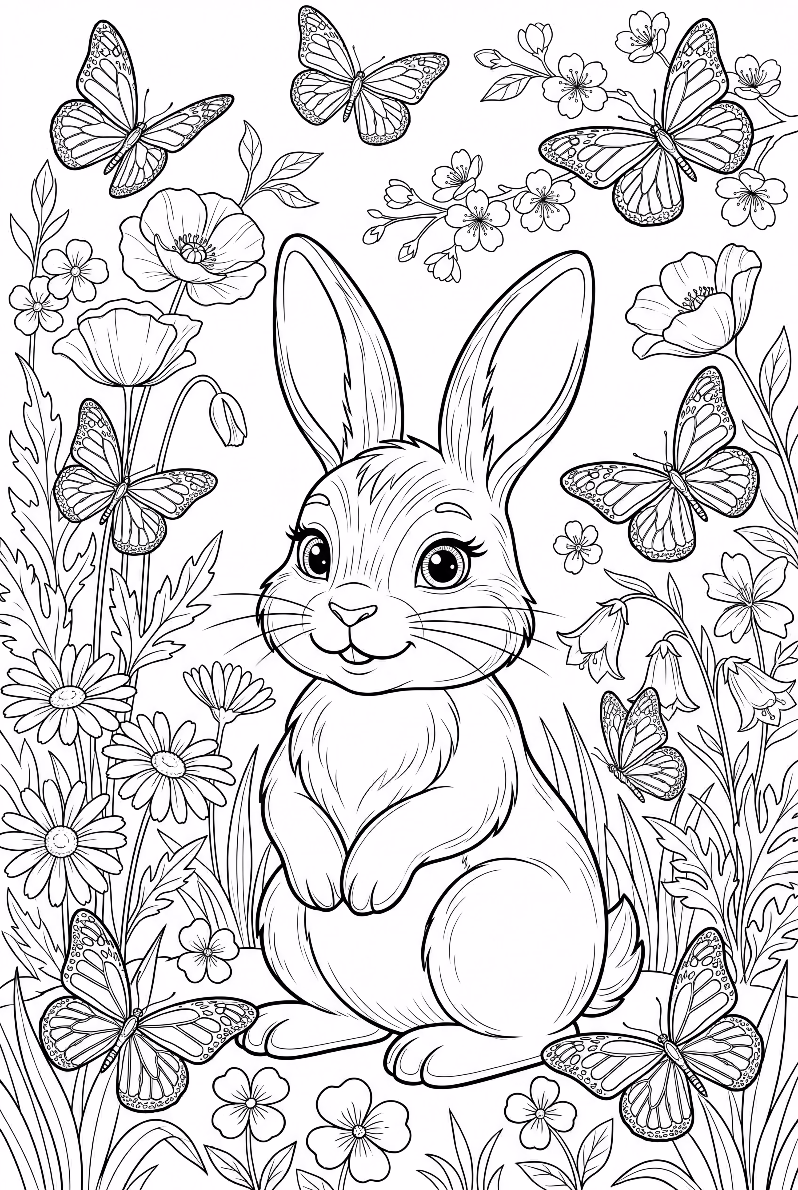 Lapin et Fleurs Printemps-2