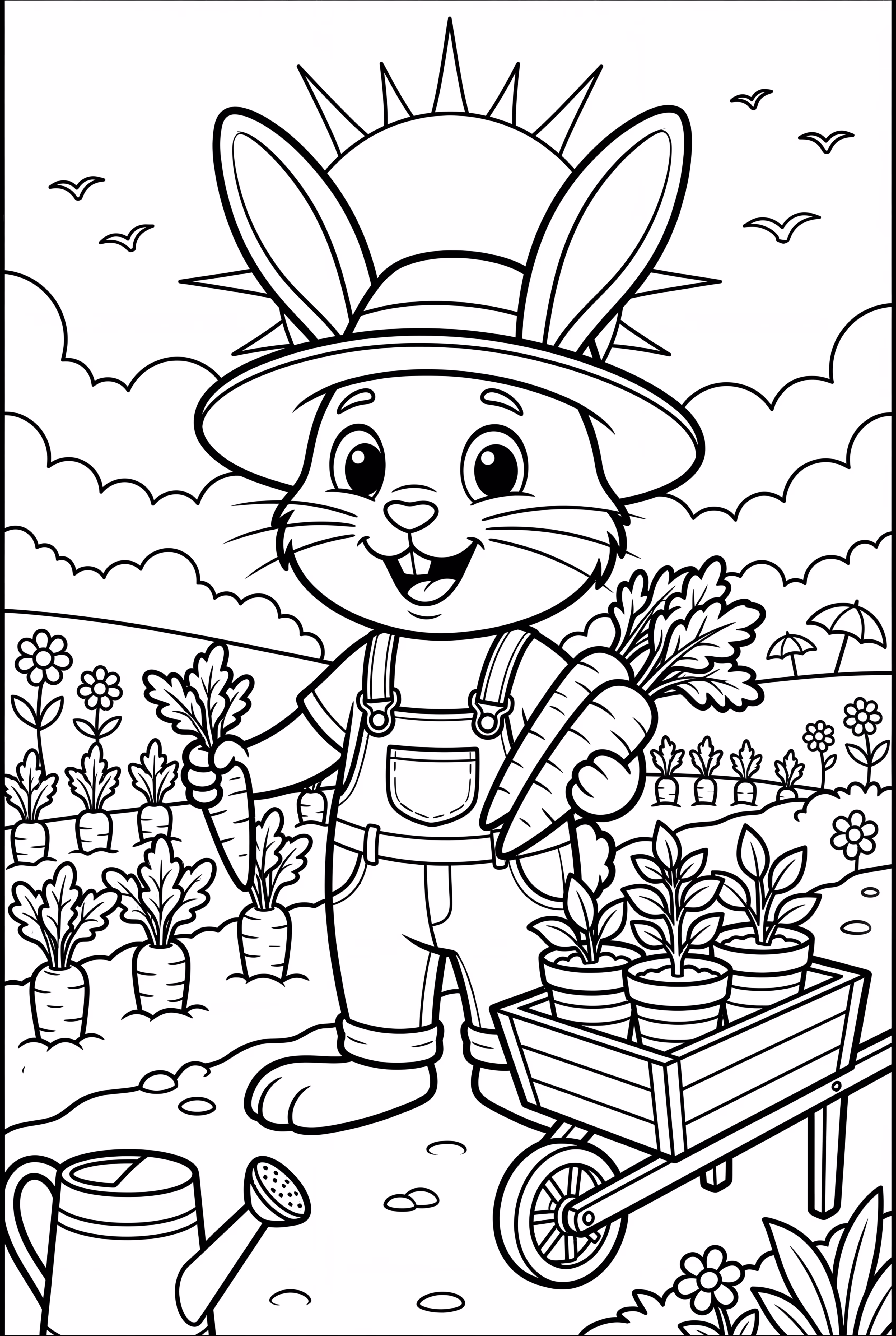 Bunny Carrot Garden Morning-2