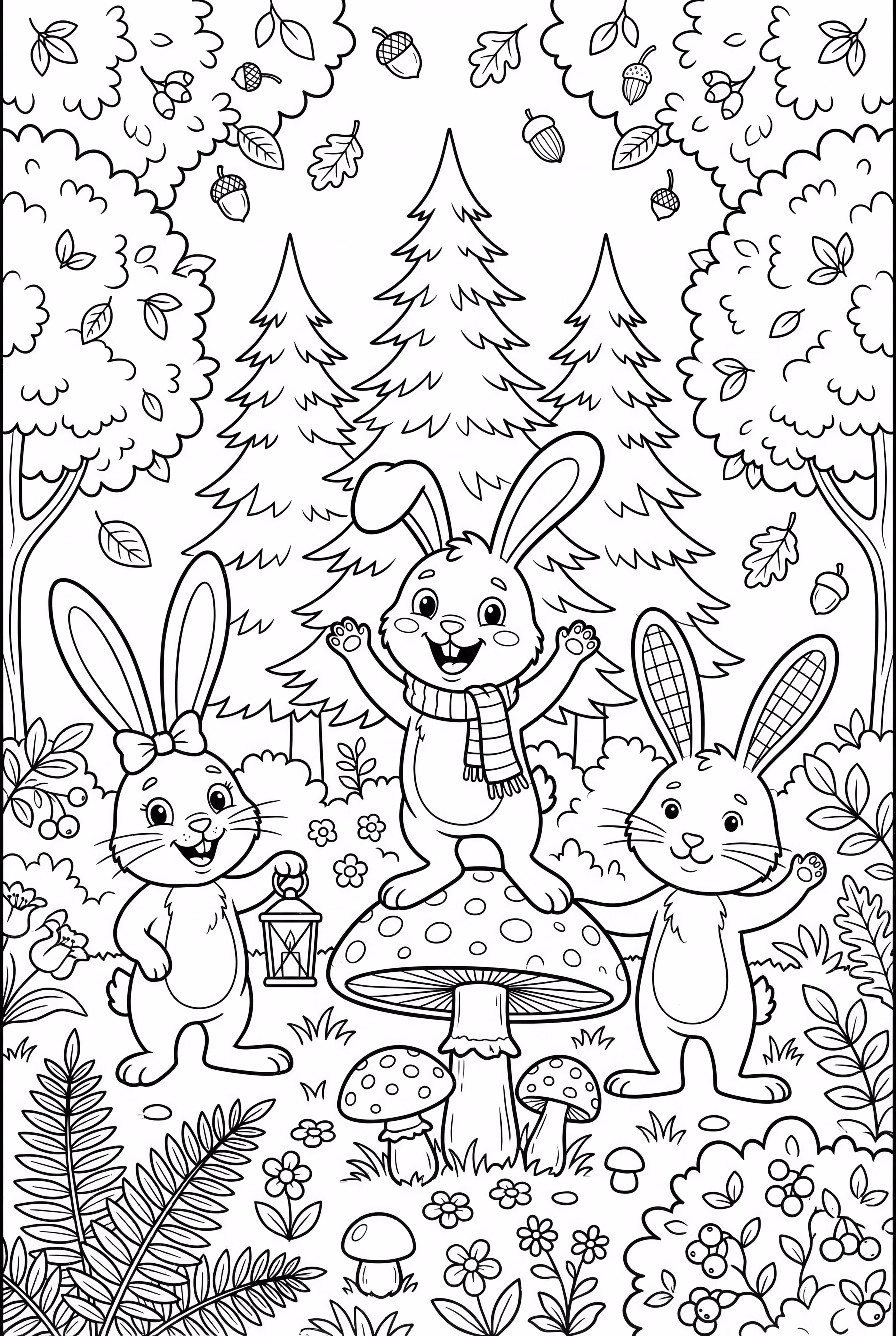 Bunny Family Forest Adventure