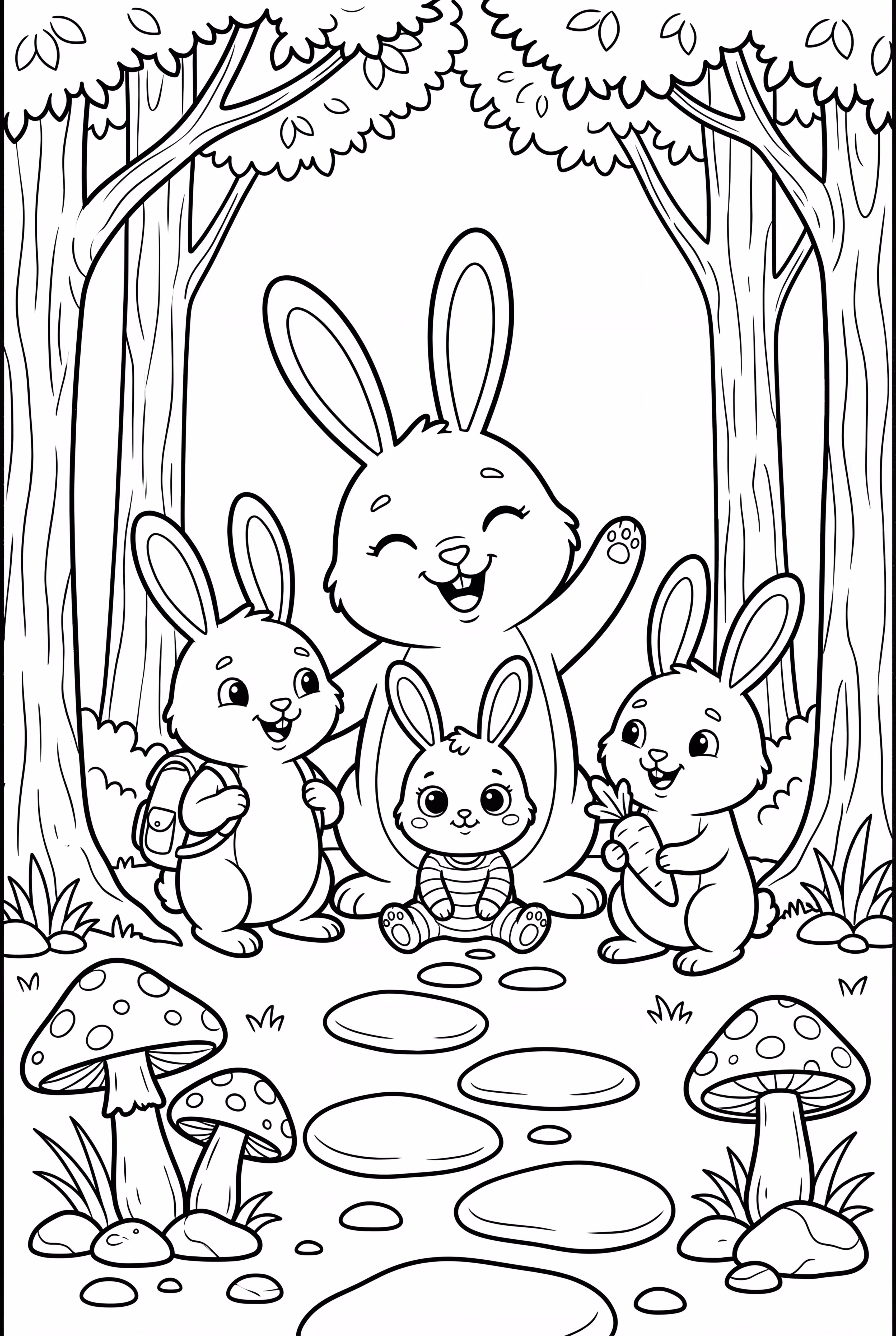 Bunny Family Forest Adventure
