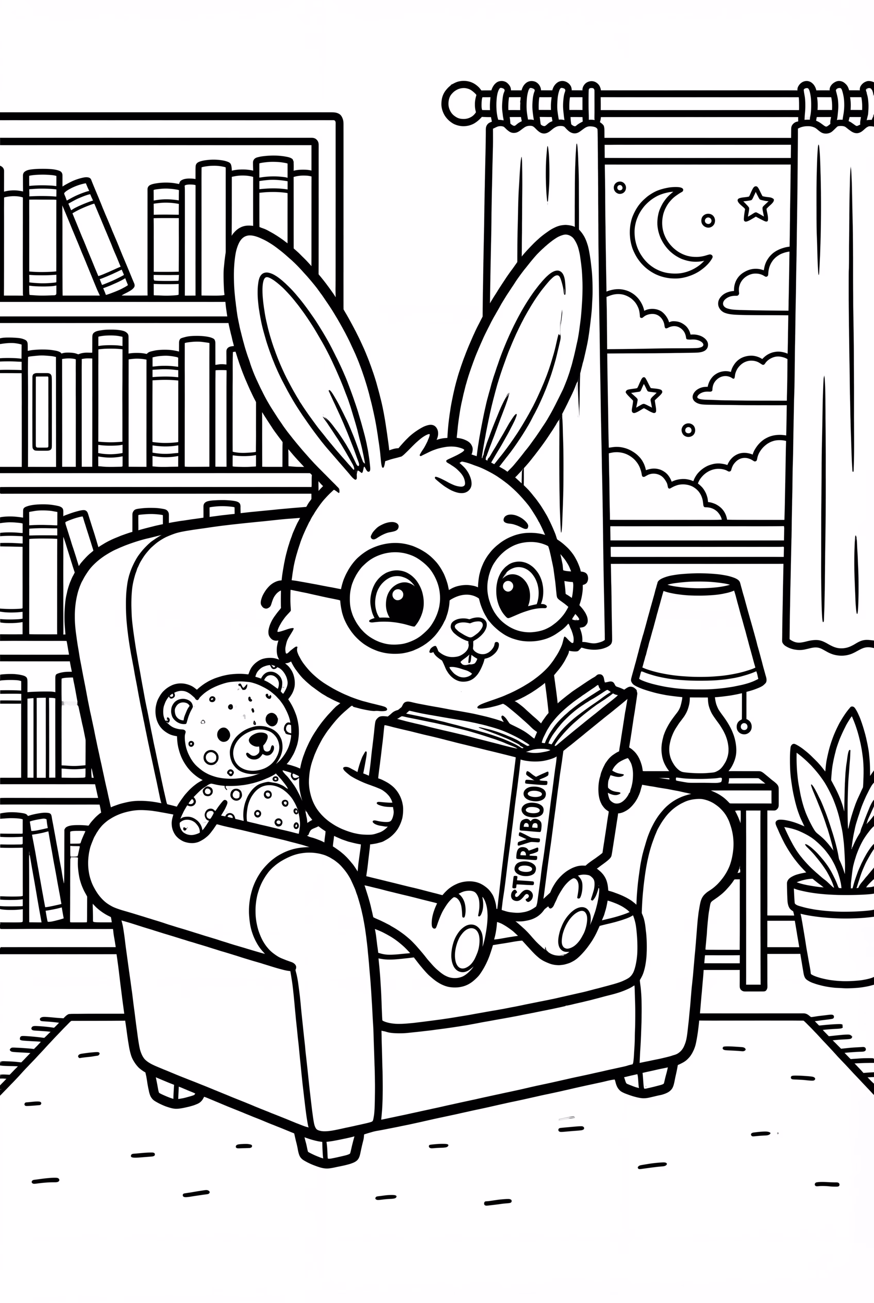 Bunny Reading Bedtime Story-2