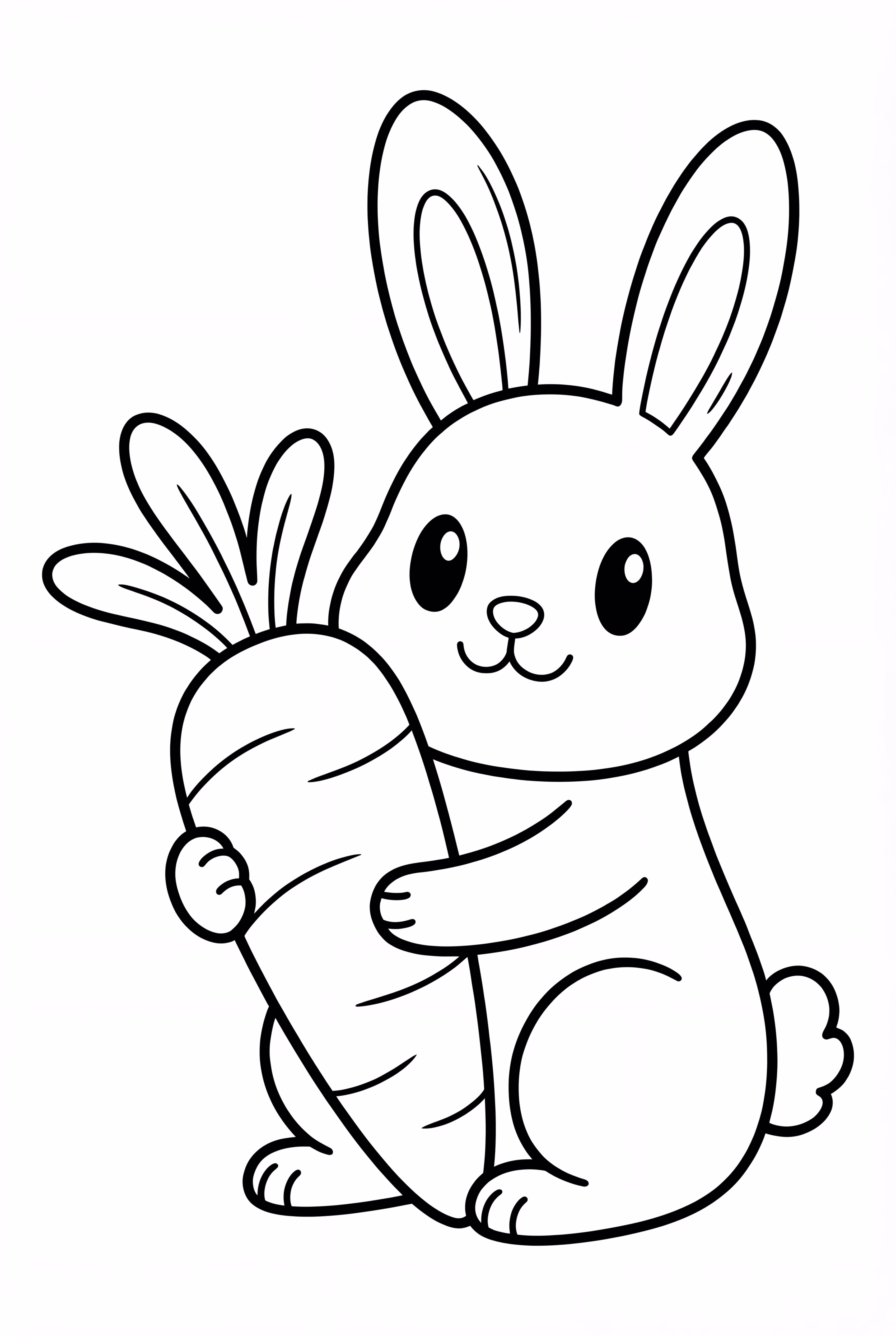 Bunny With One Big Carrot