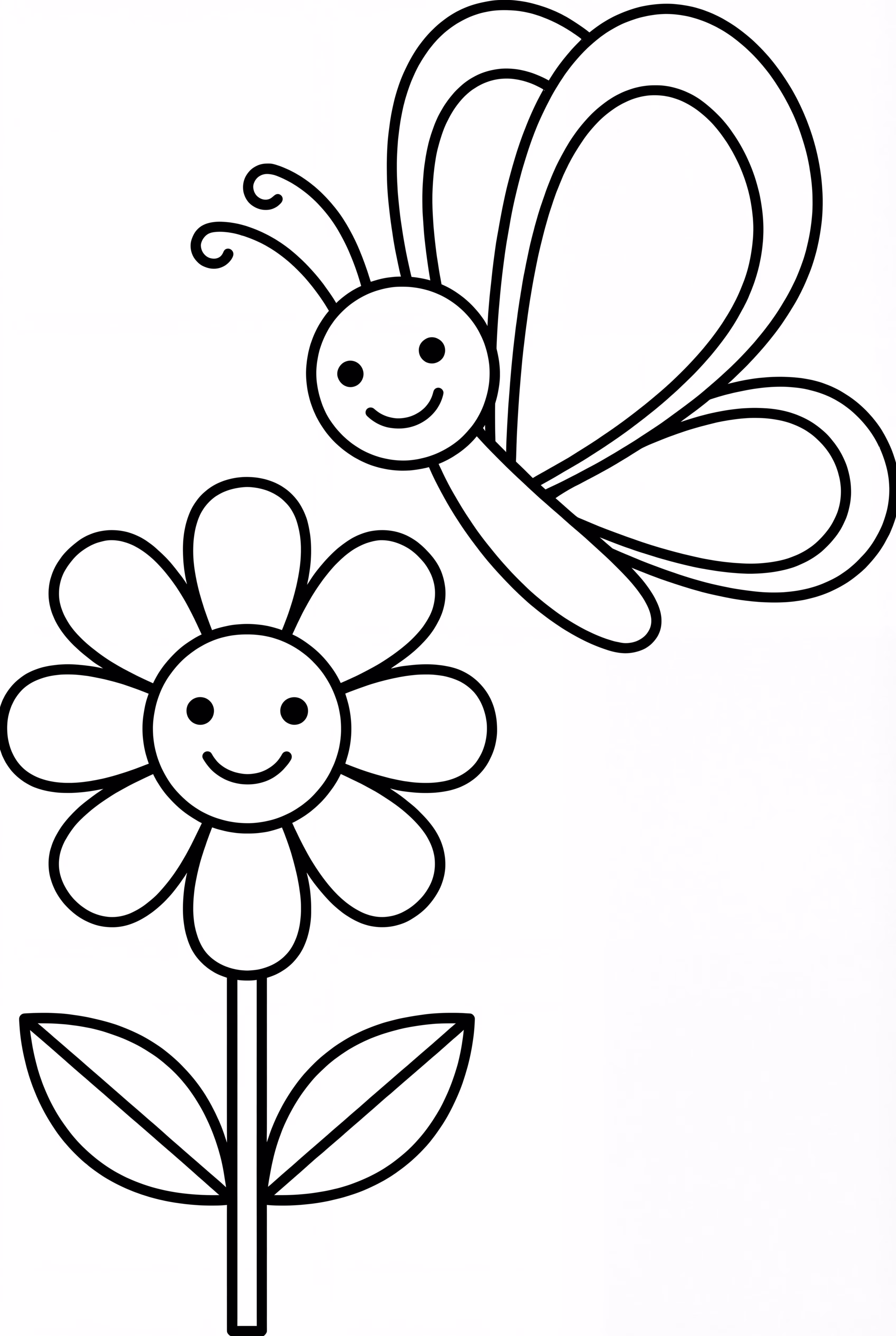 蝴蝶與蜜蜂共享花朵