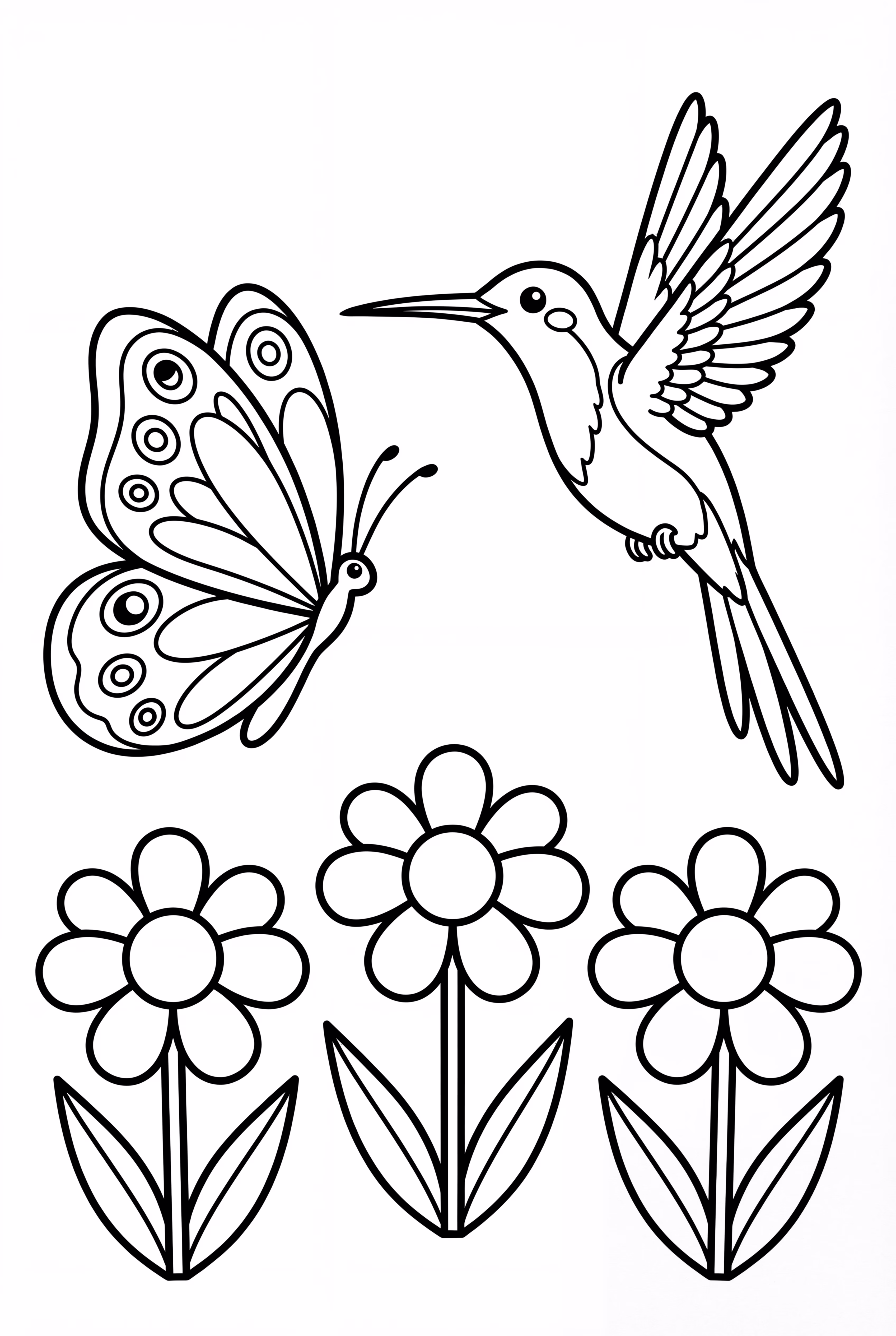 Butterfly And Hummingbird Duet