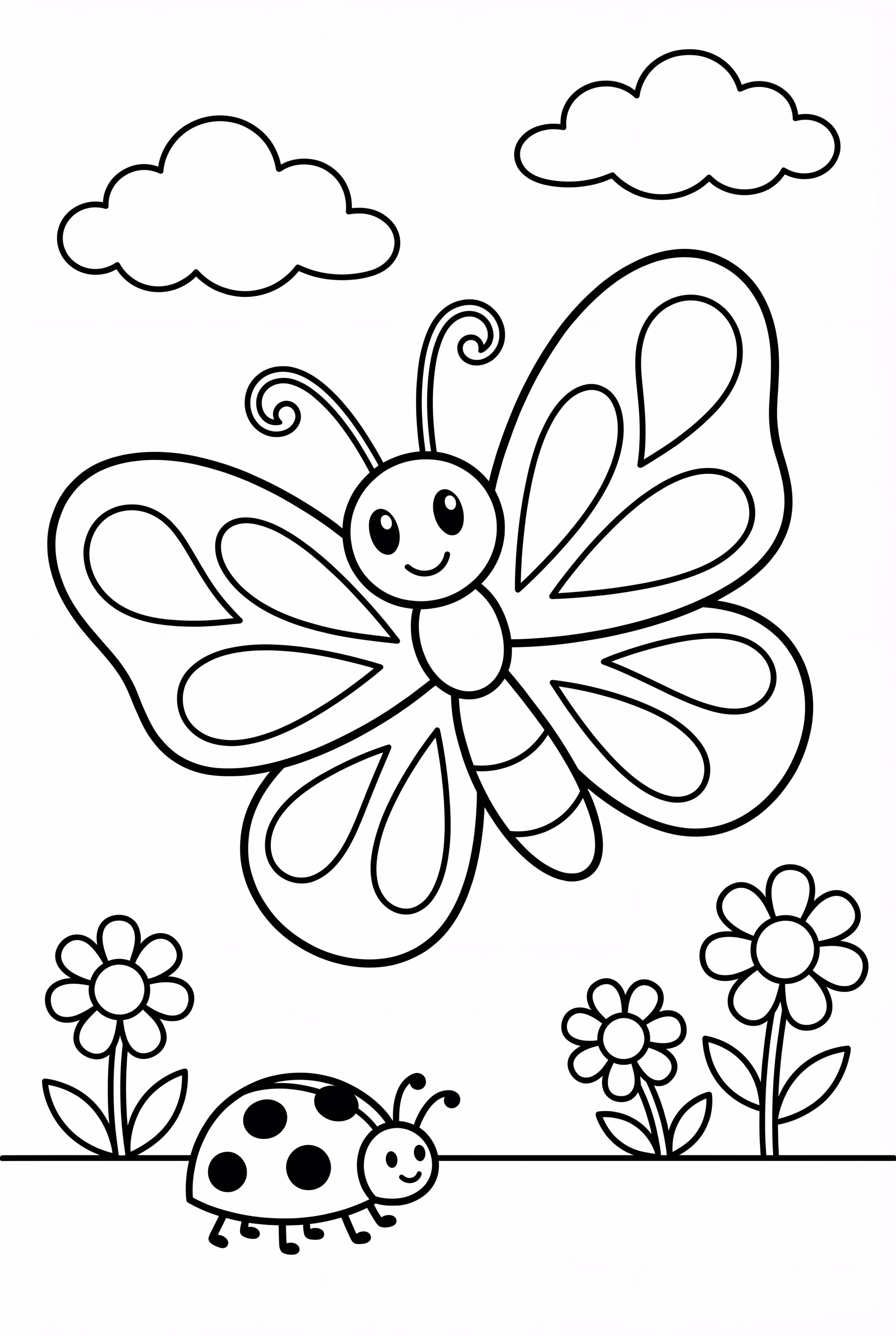 Butterfly Guiding Lost Ladybug