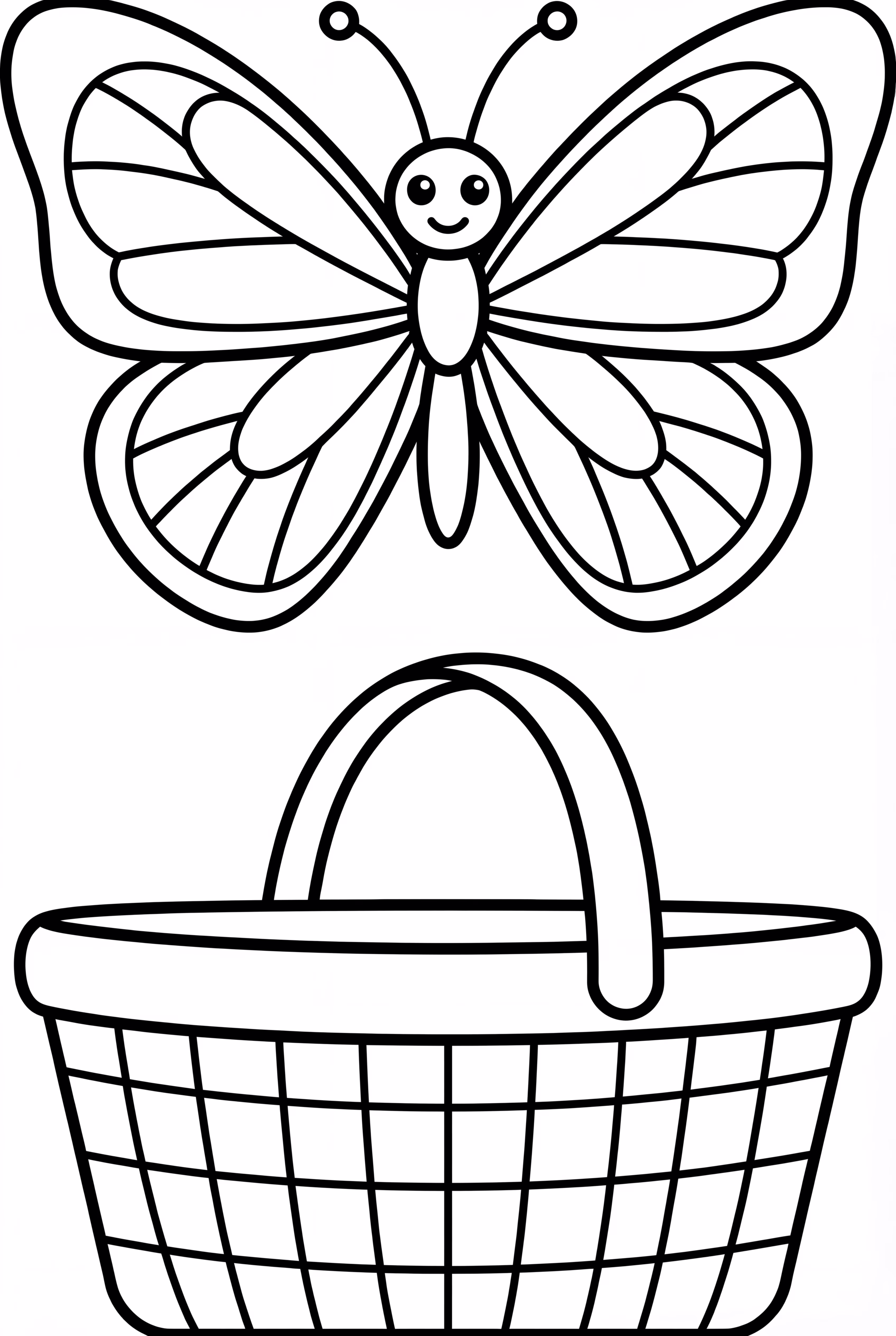 Butterfly Hovering Over Picnic Basket