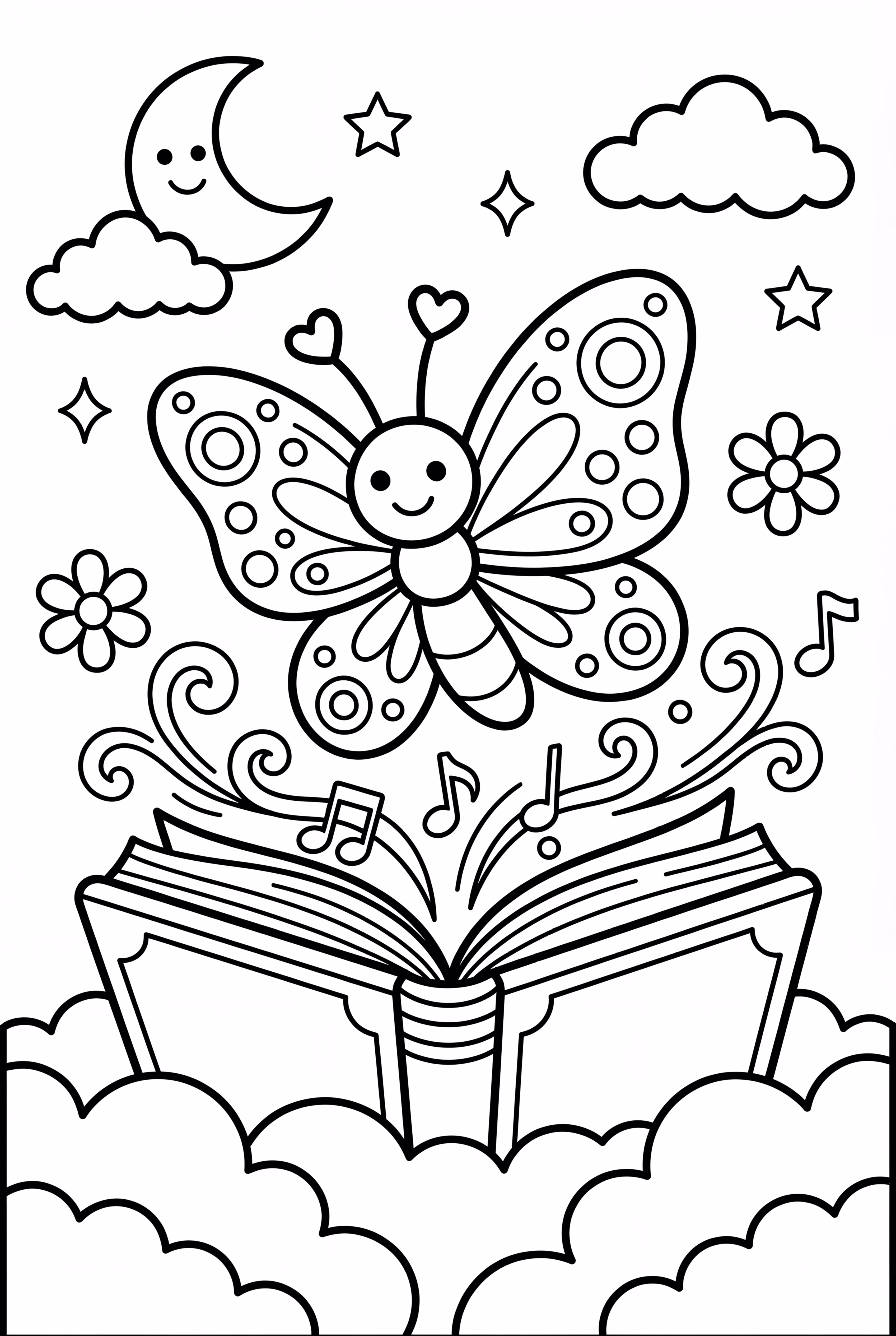 Butterfly In Enchanted Book Illustration