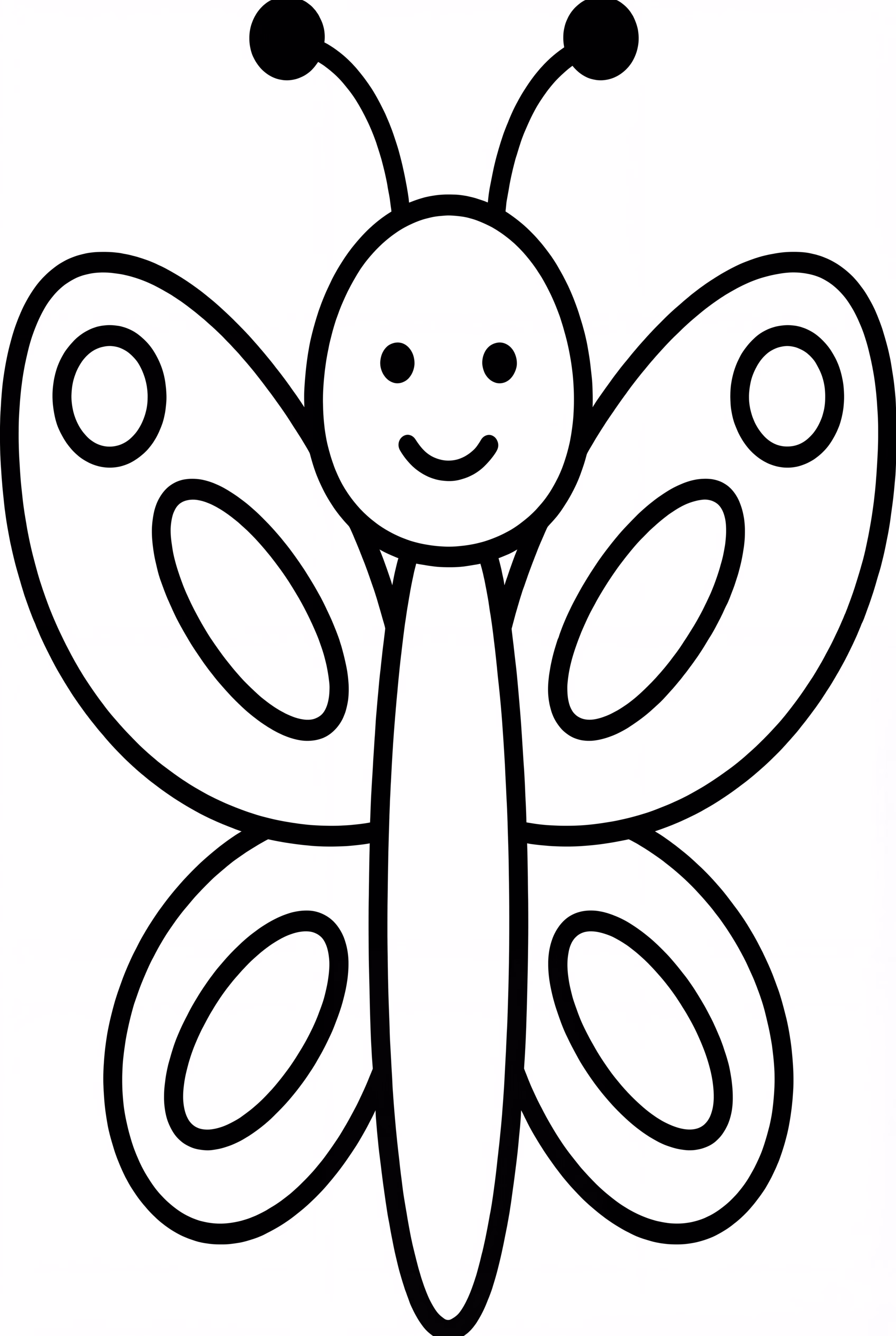 蝴蝶剪影與夕陽漸變