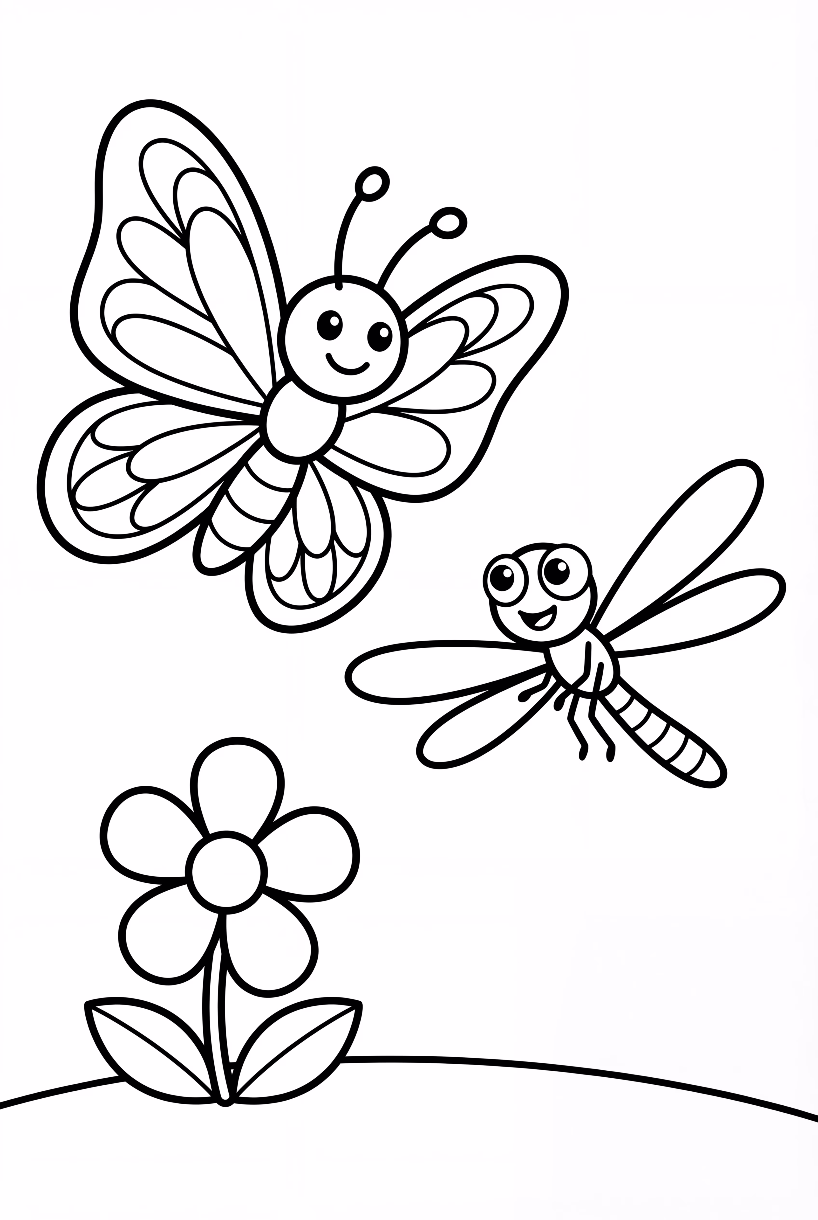 나비와 아기 잠자리 가르치기