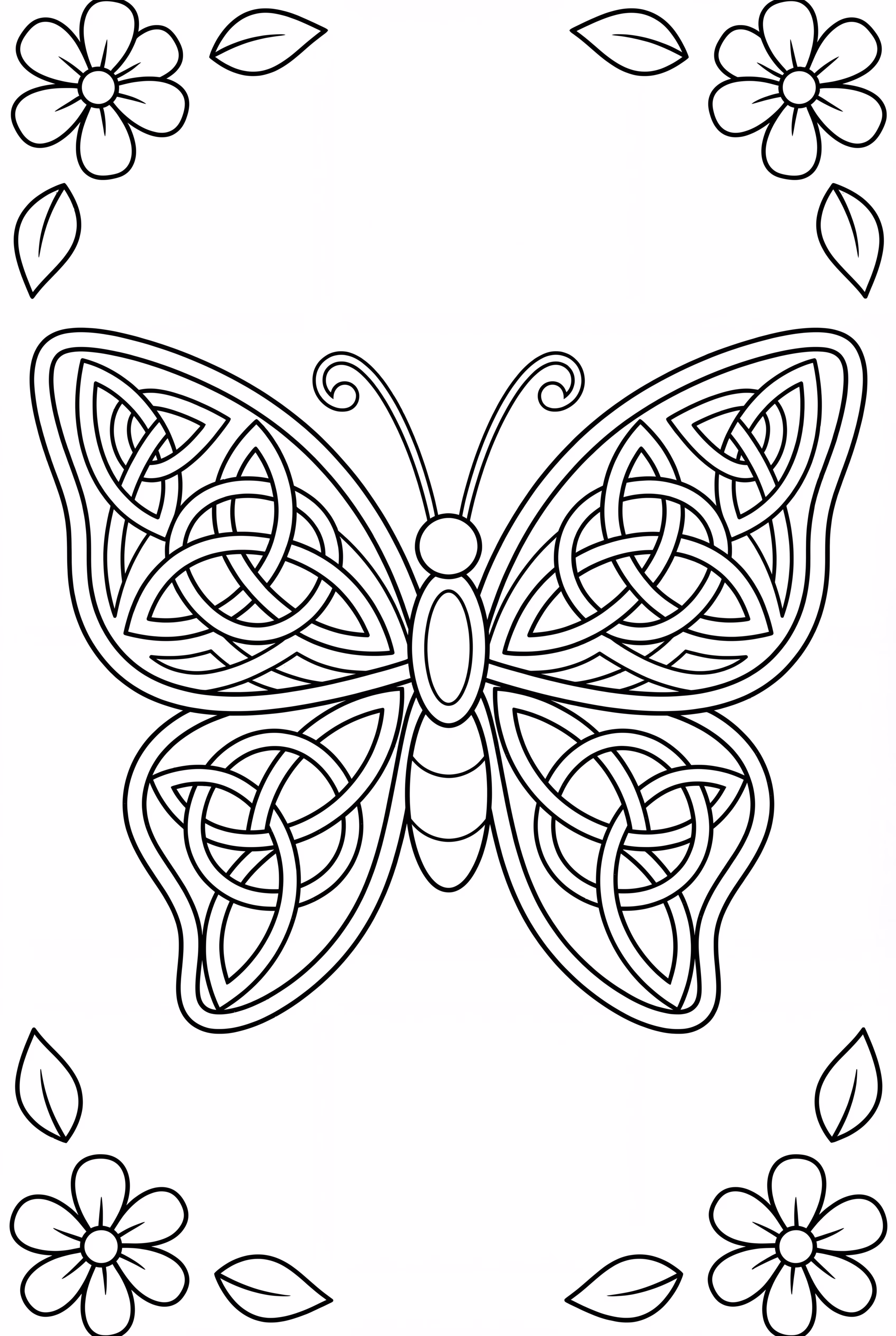 Butterfly With Celtic Knot Borders