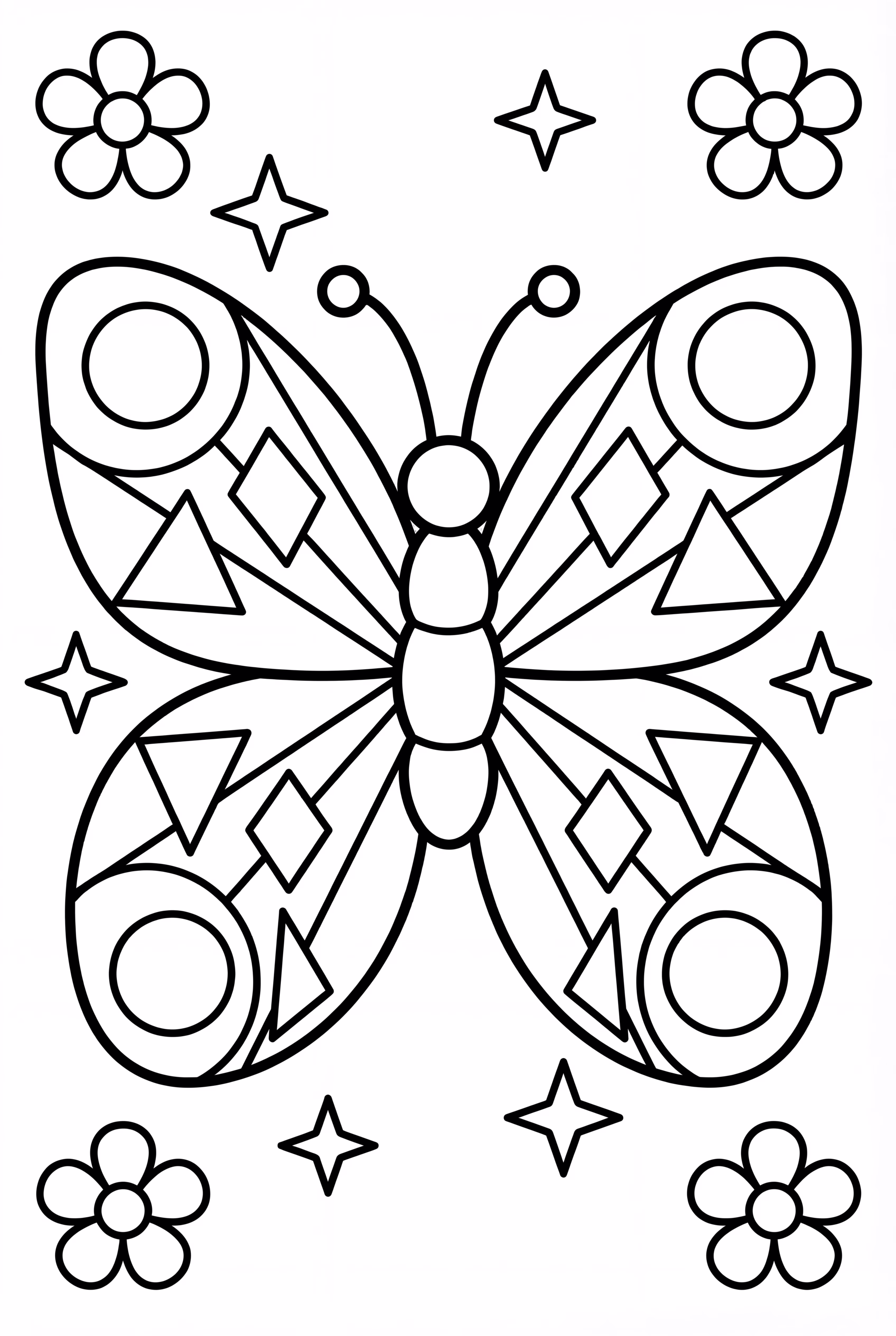 만화경 패턴의 나비