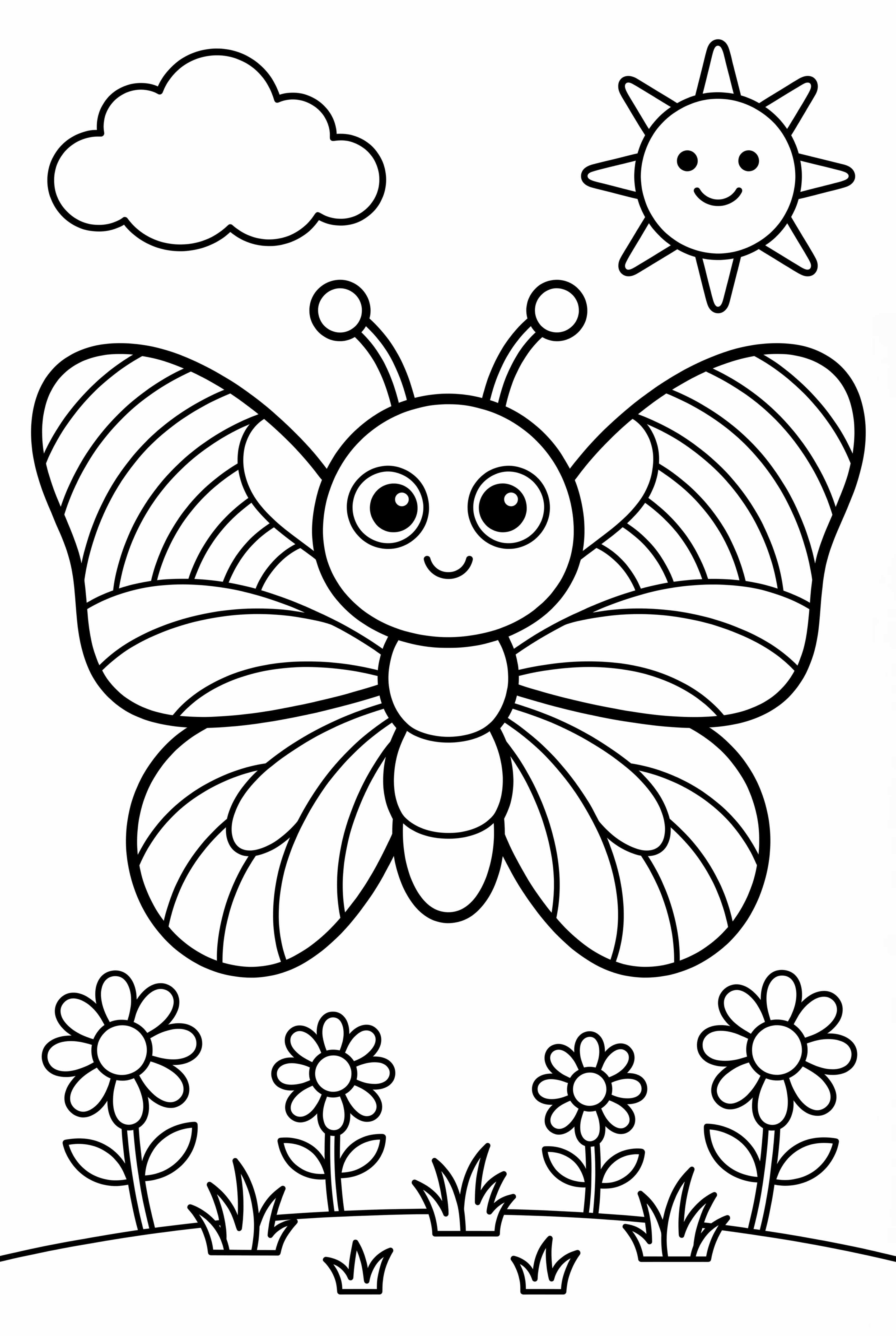 Butterfly With Rainbow Wing Patterns